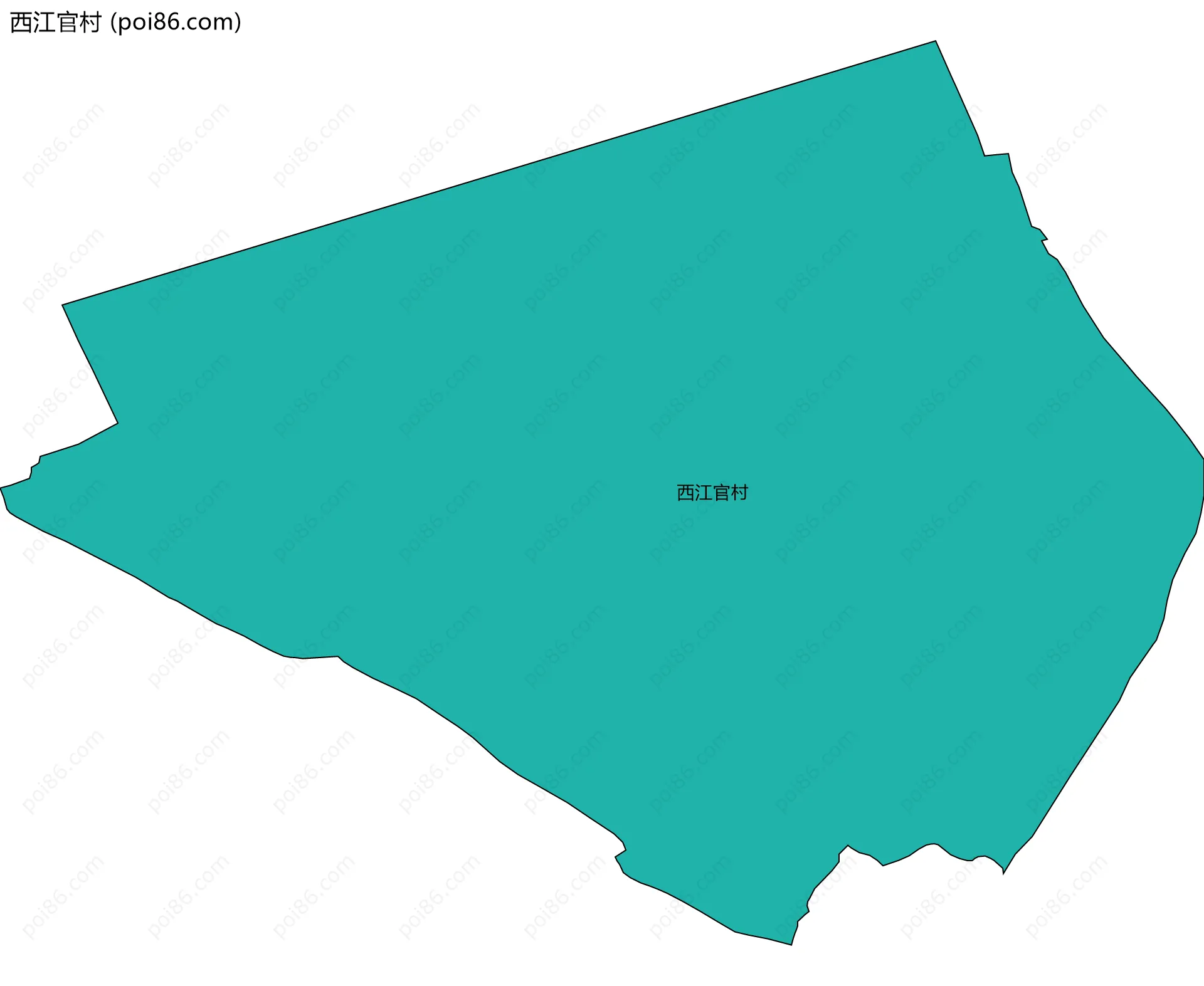西江官村边界地图