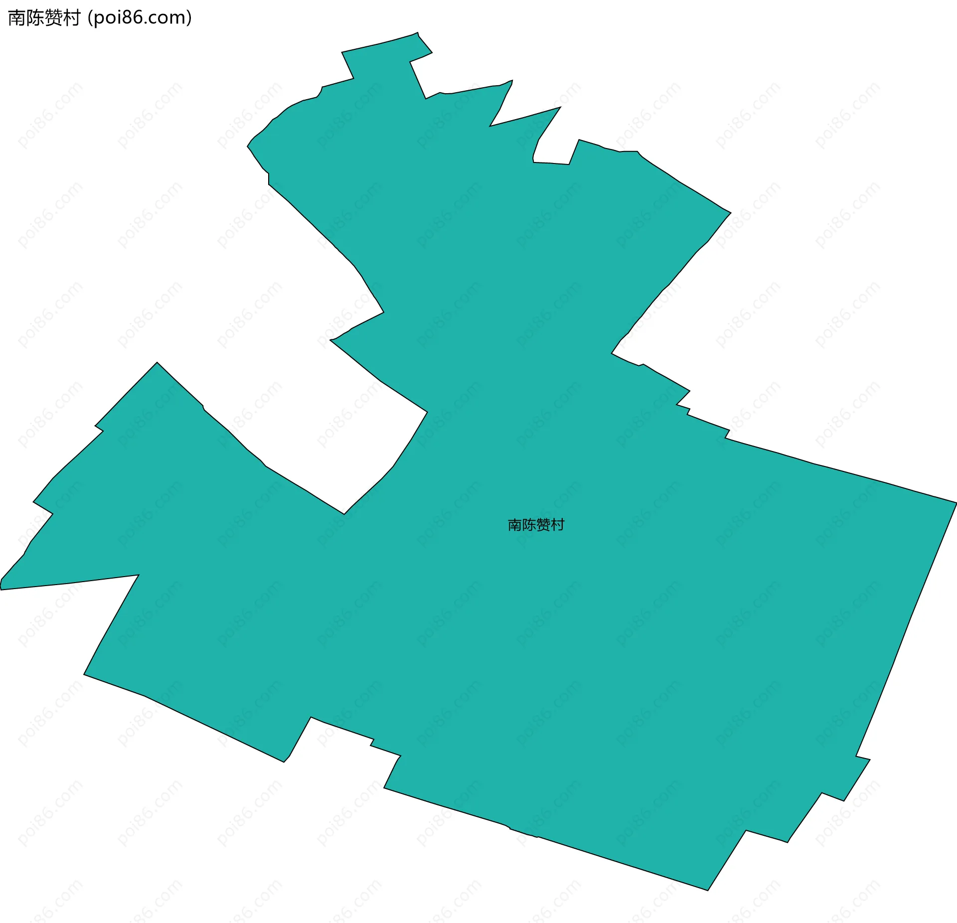 南陈赞村边界地图