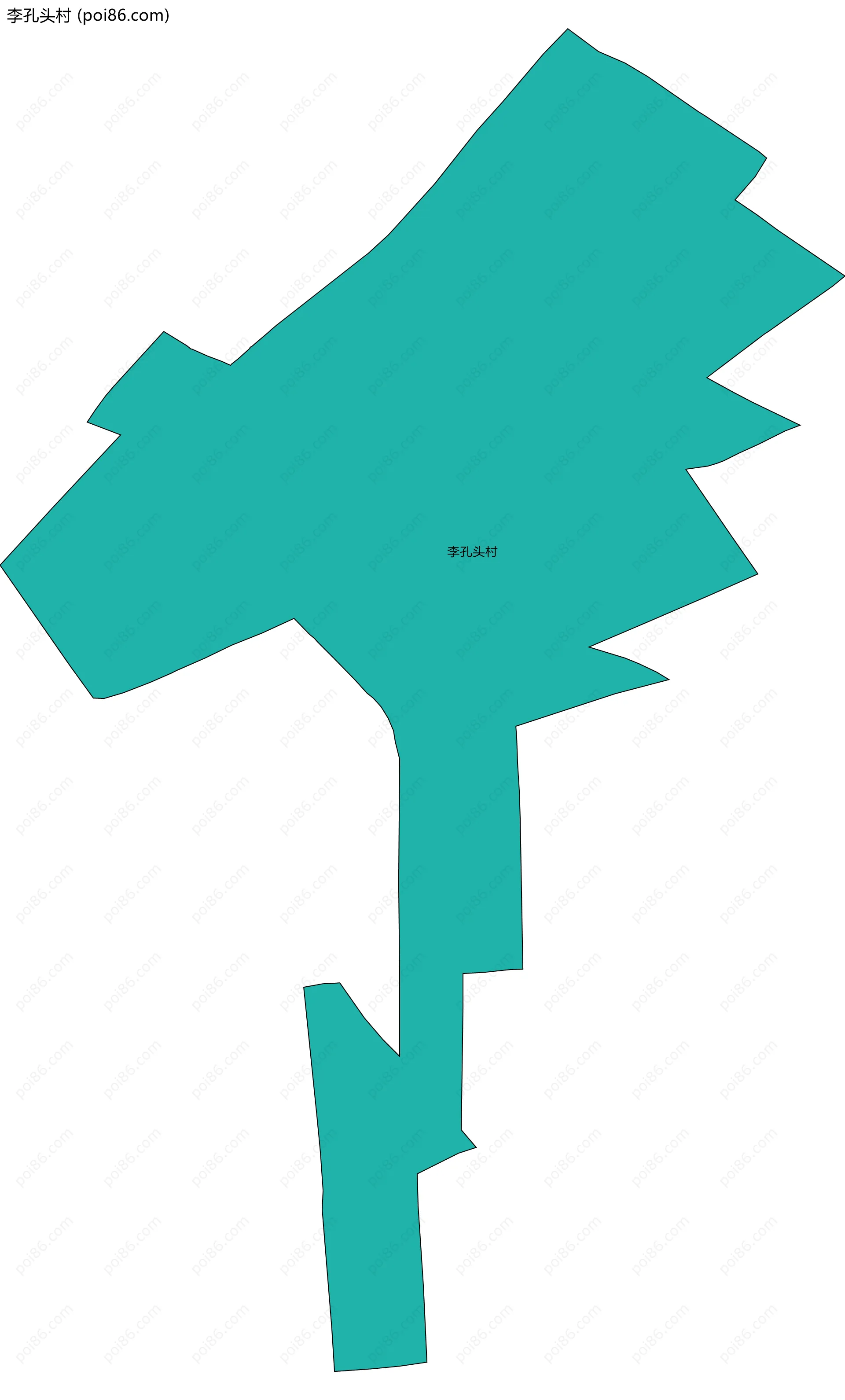 李孔头村边界地图