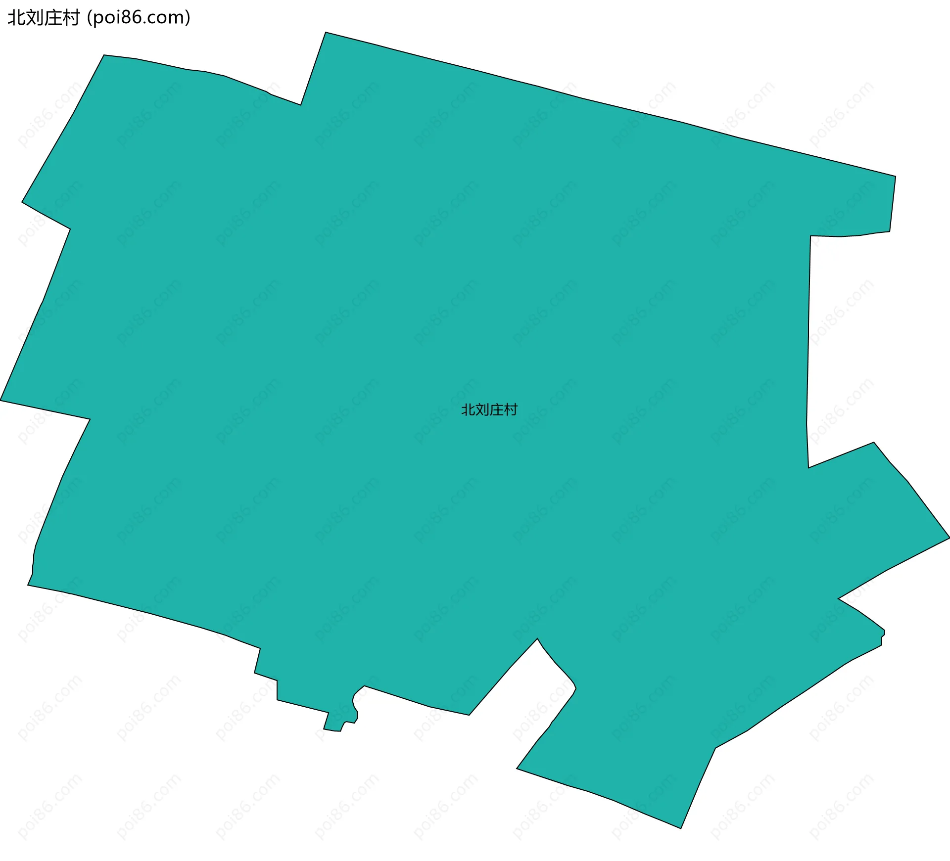 北刘庄村边界地图