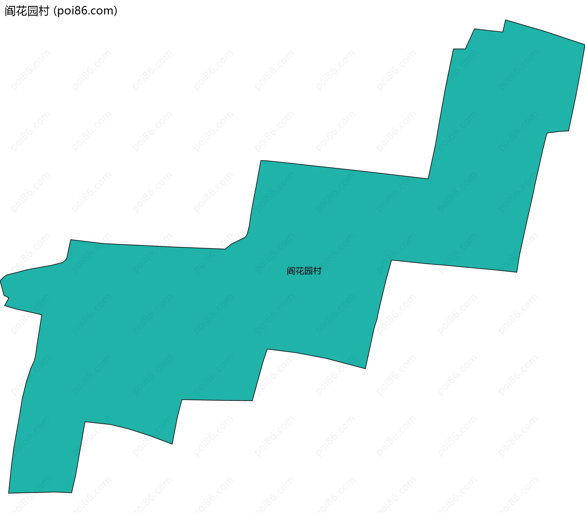 阎花园村边界地图