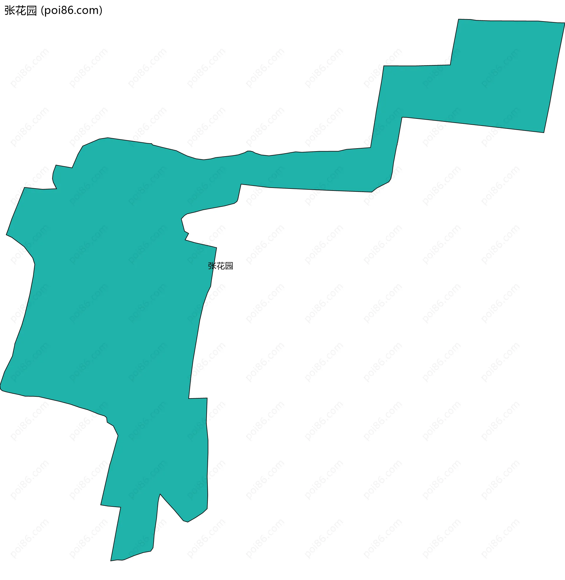 张花园边界地图