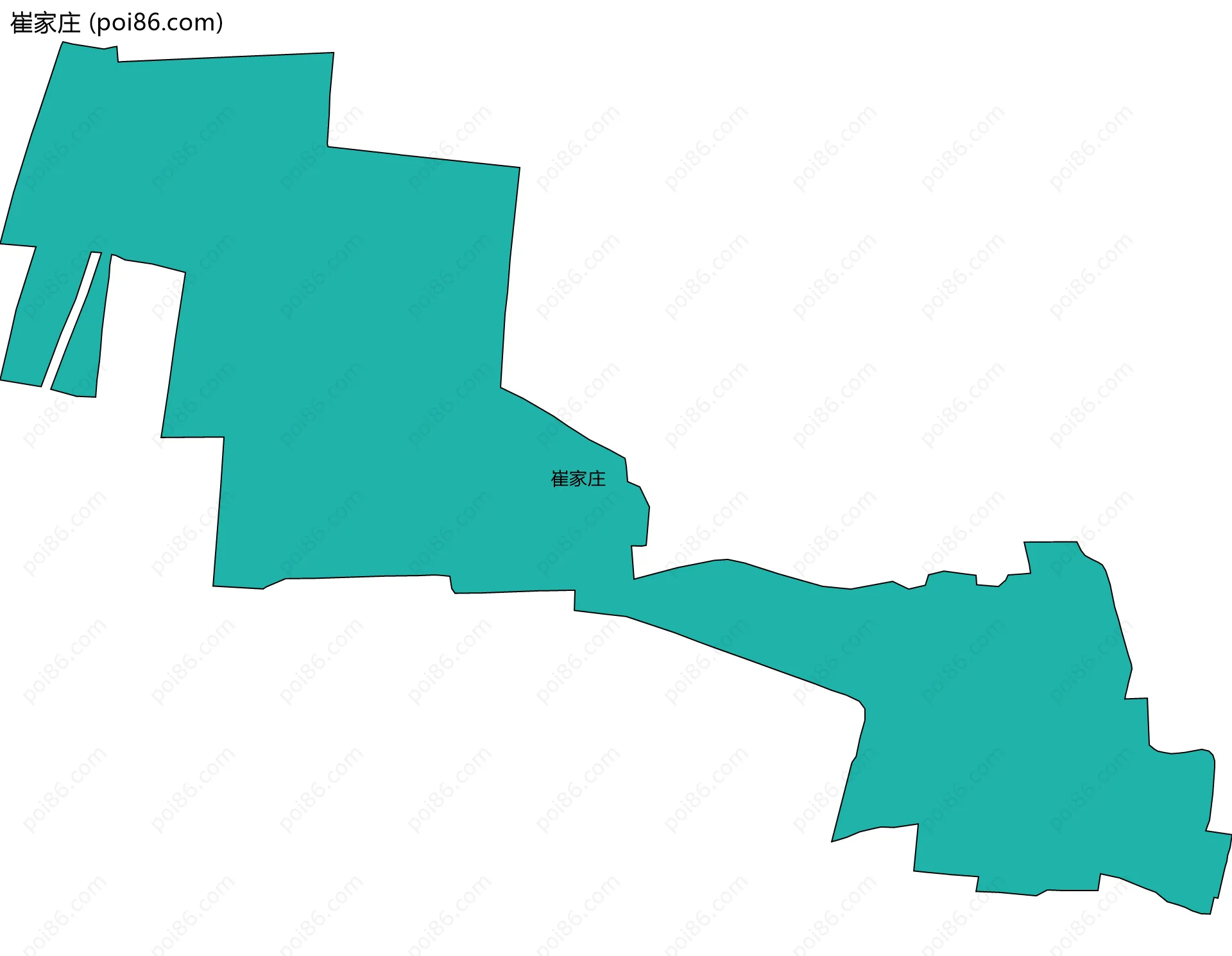 崔家庄边界地图