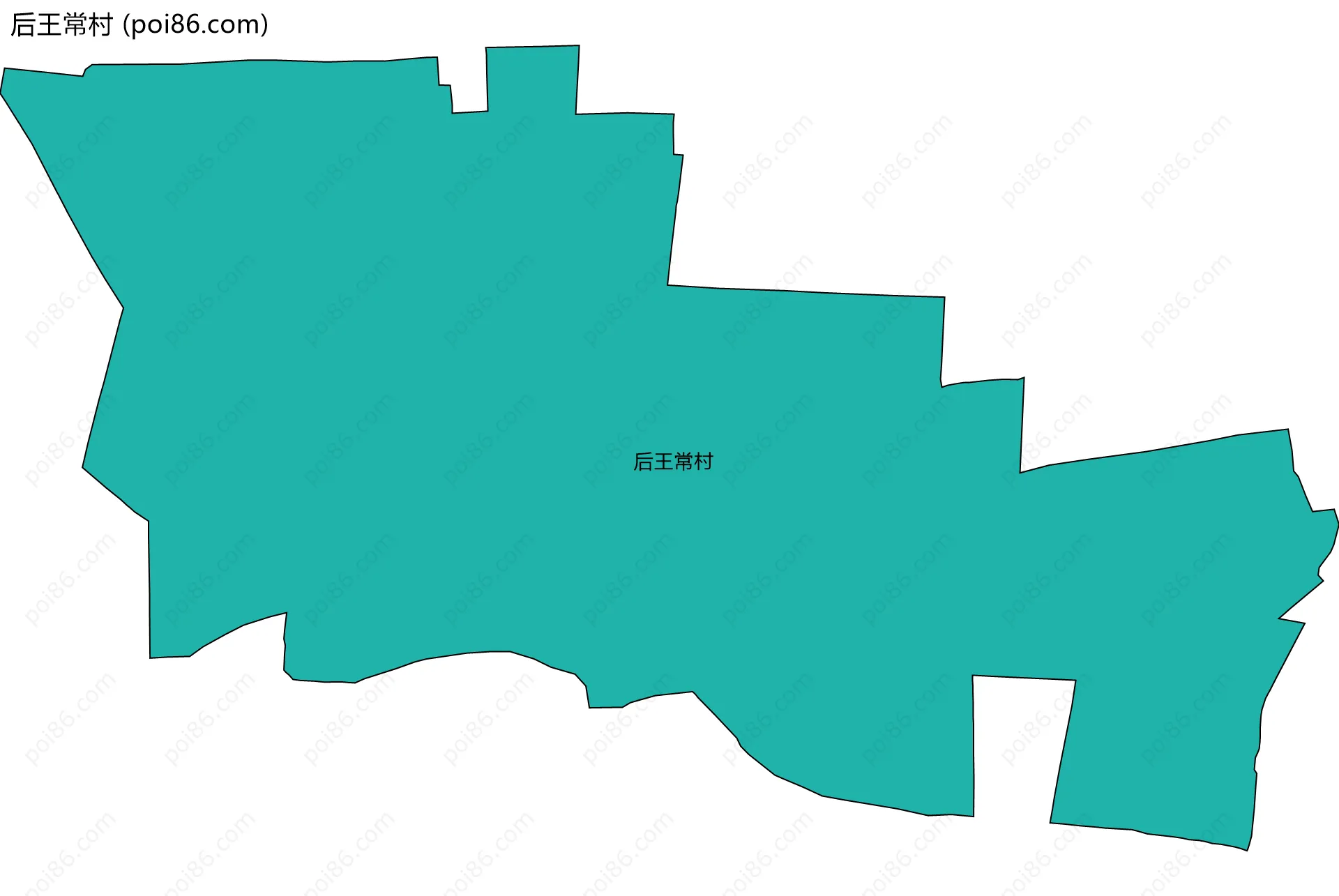 后王常村边界地图