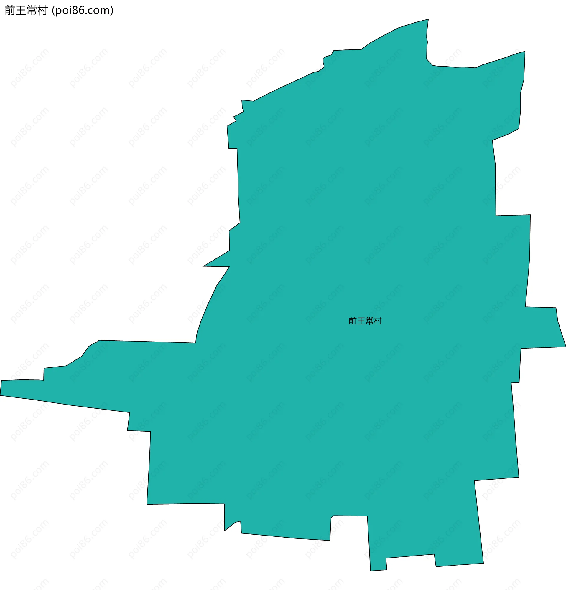 前王常村边界地图