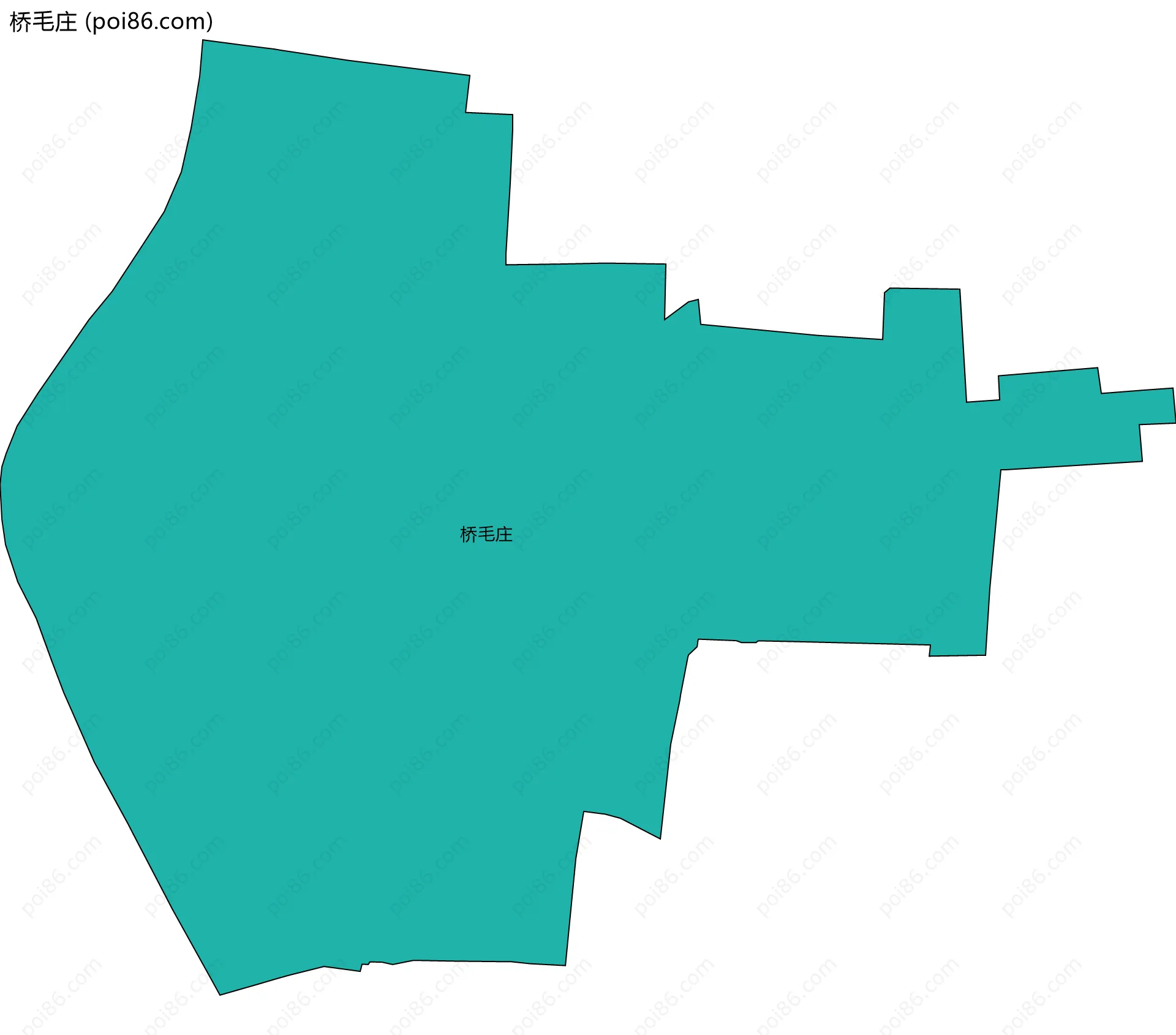 桥毛庄边界地图