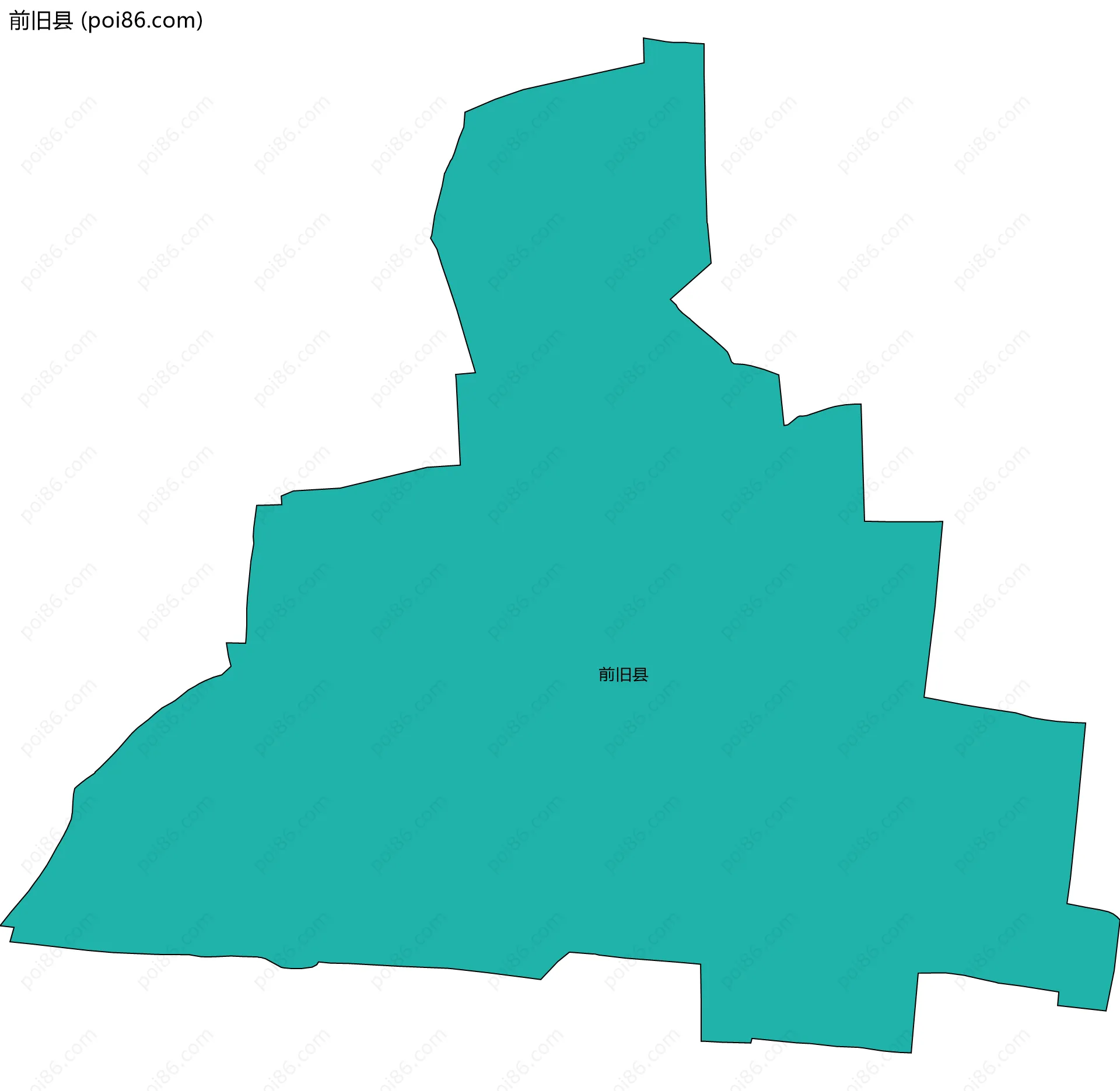 前旧县边界地图