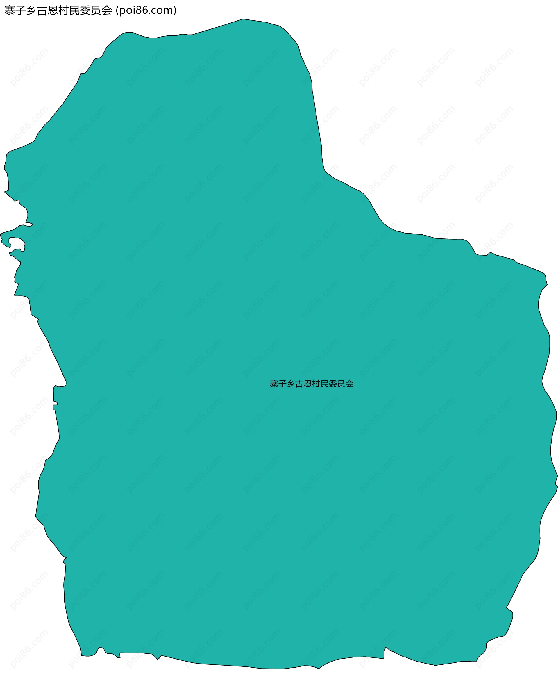 寨子乡古恩村民委员会边界地图