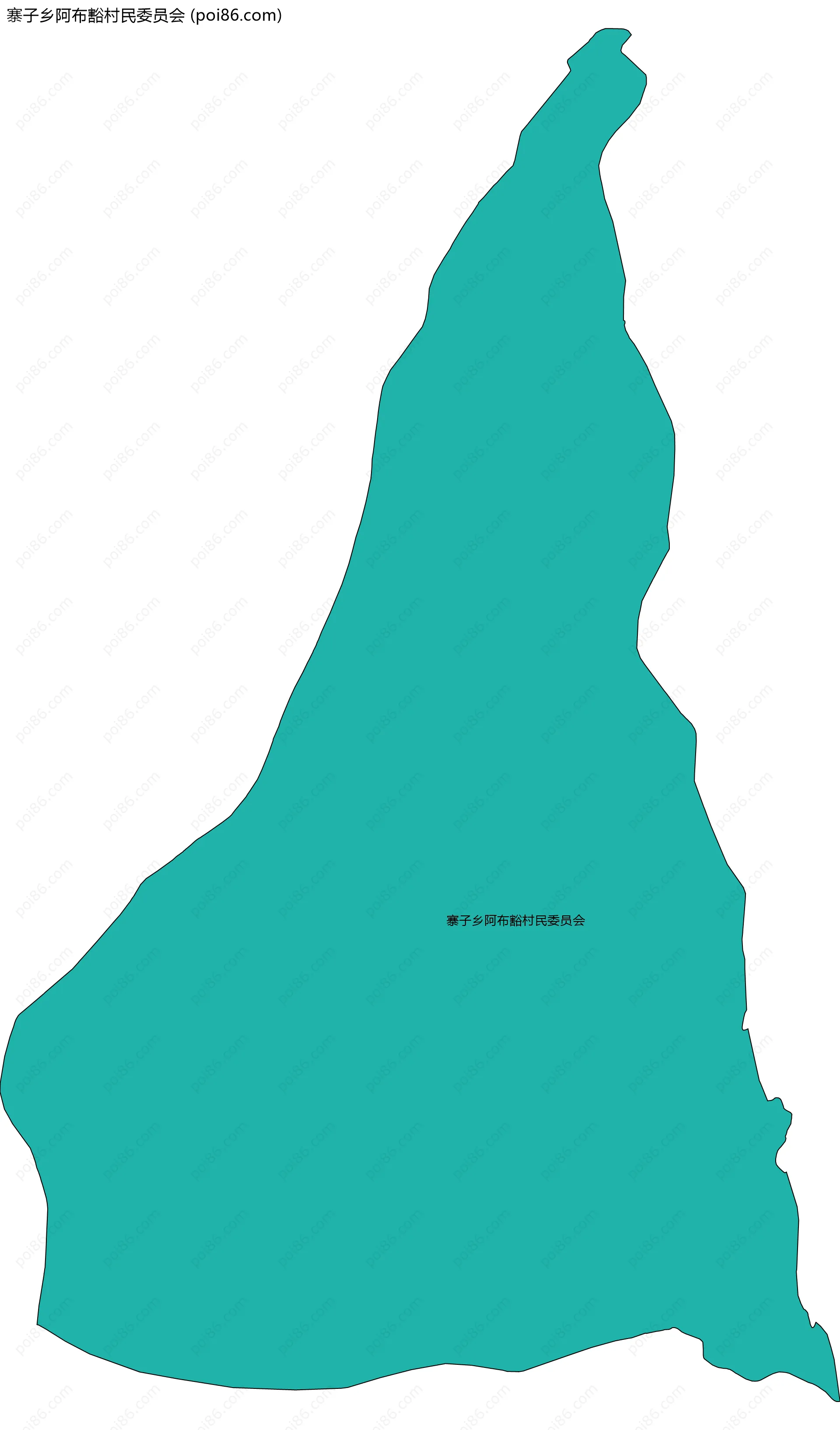 寨子乡阿布豁村民委员会边界地图