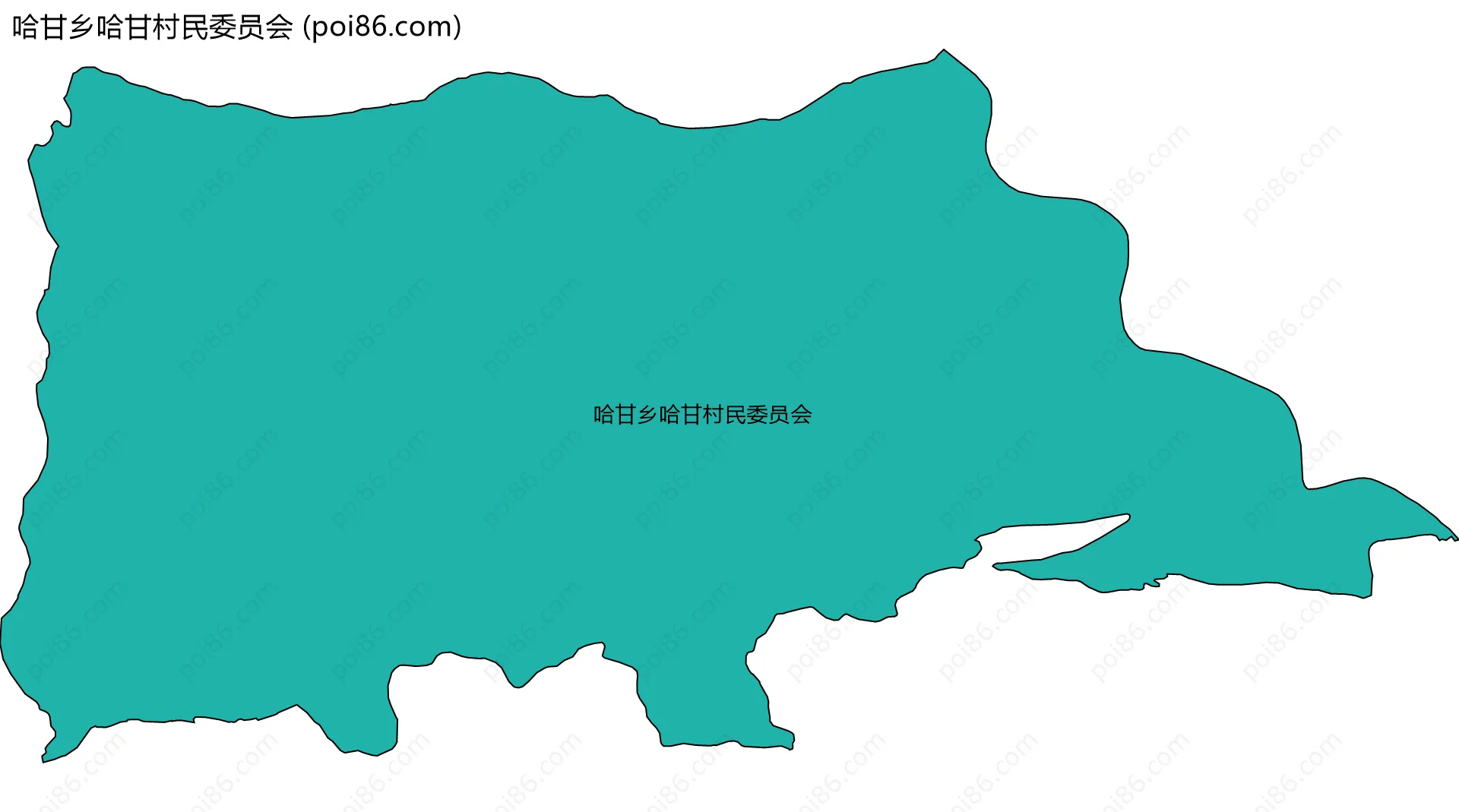 哈甘乡哈甘村民委员会边界地图
