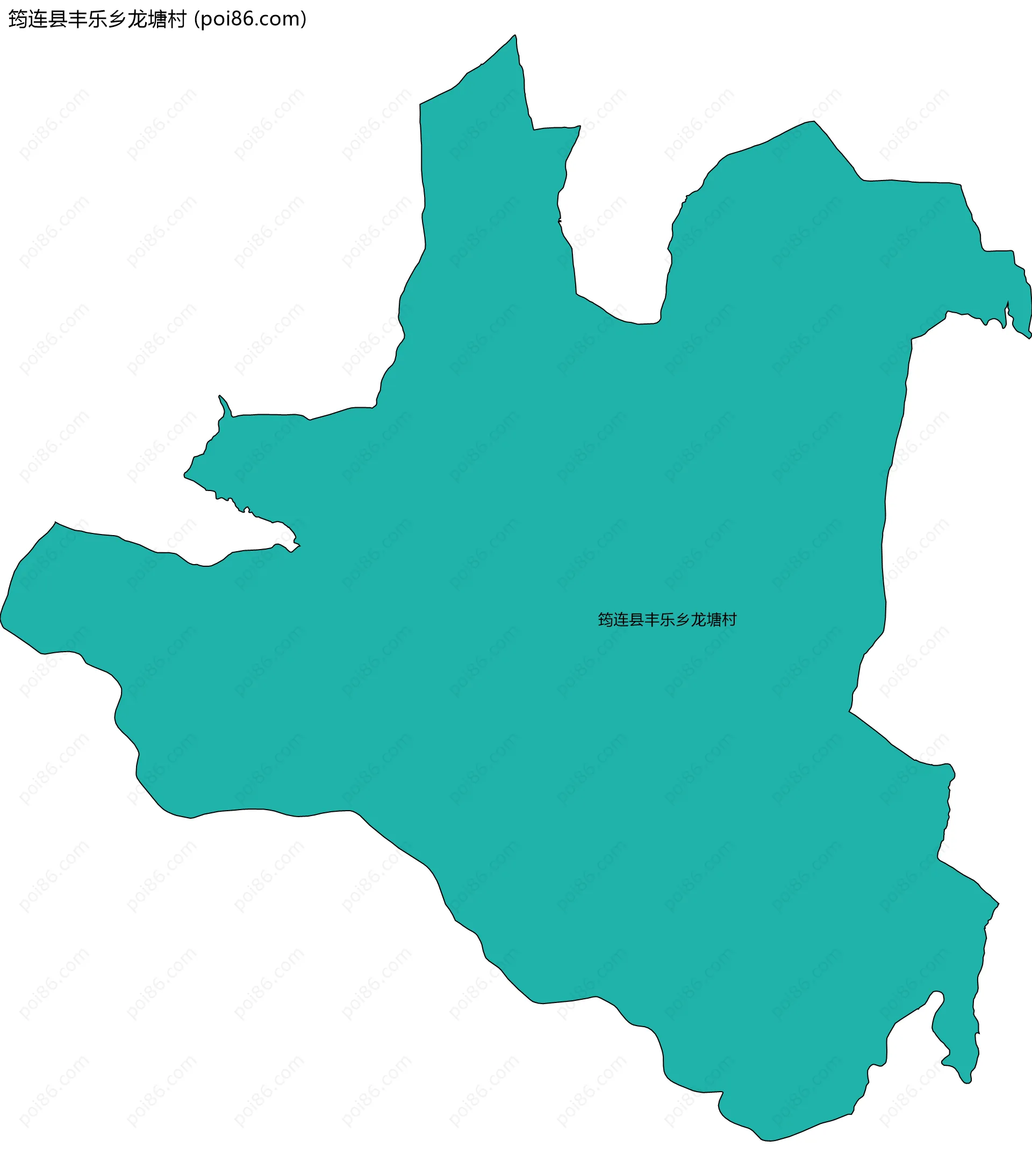 筠连县丰乐乡龙塘村边界地图