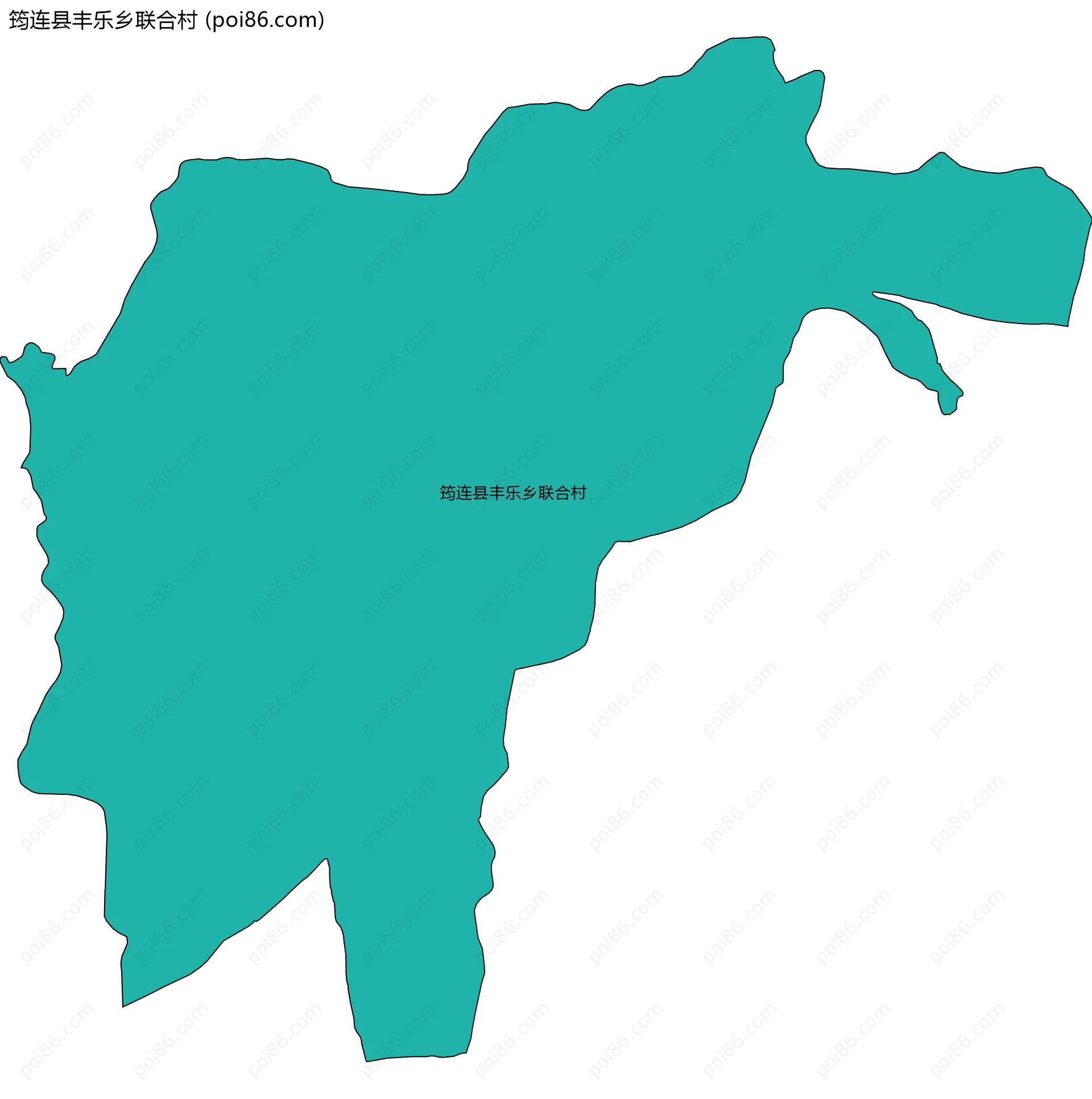 筠连县丰乐乡联合村边界地图