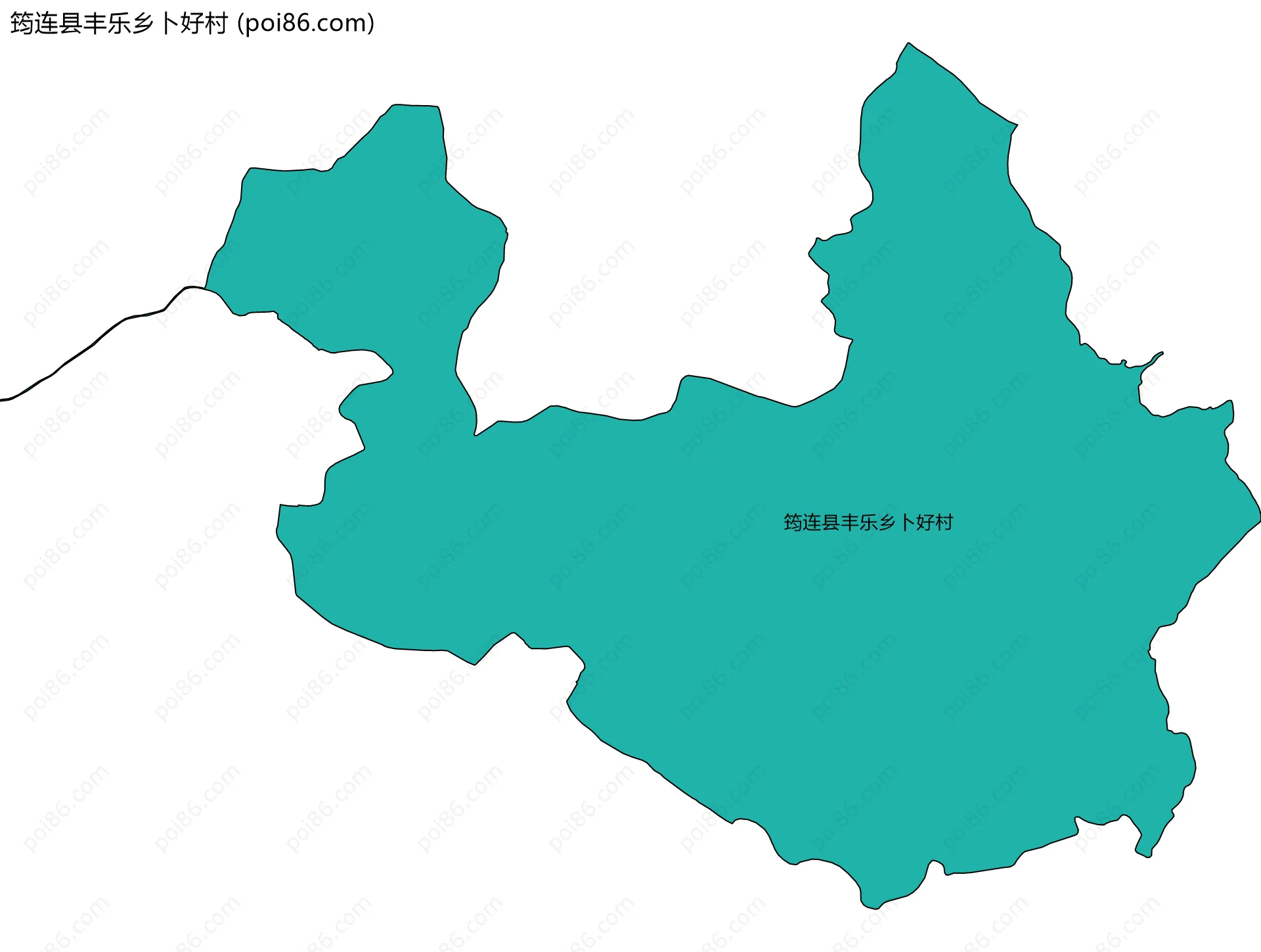 筠连县丰乐乡卜好村边界地图