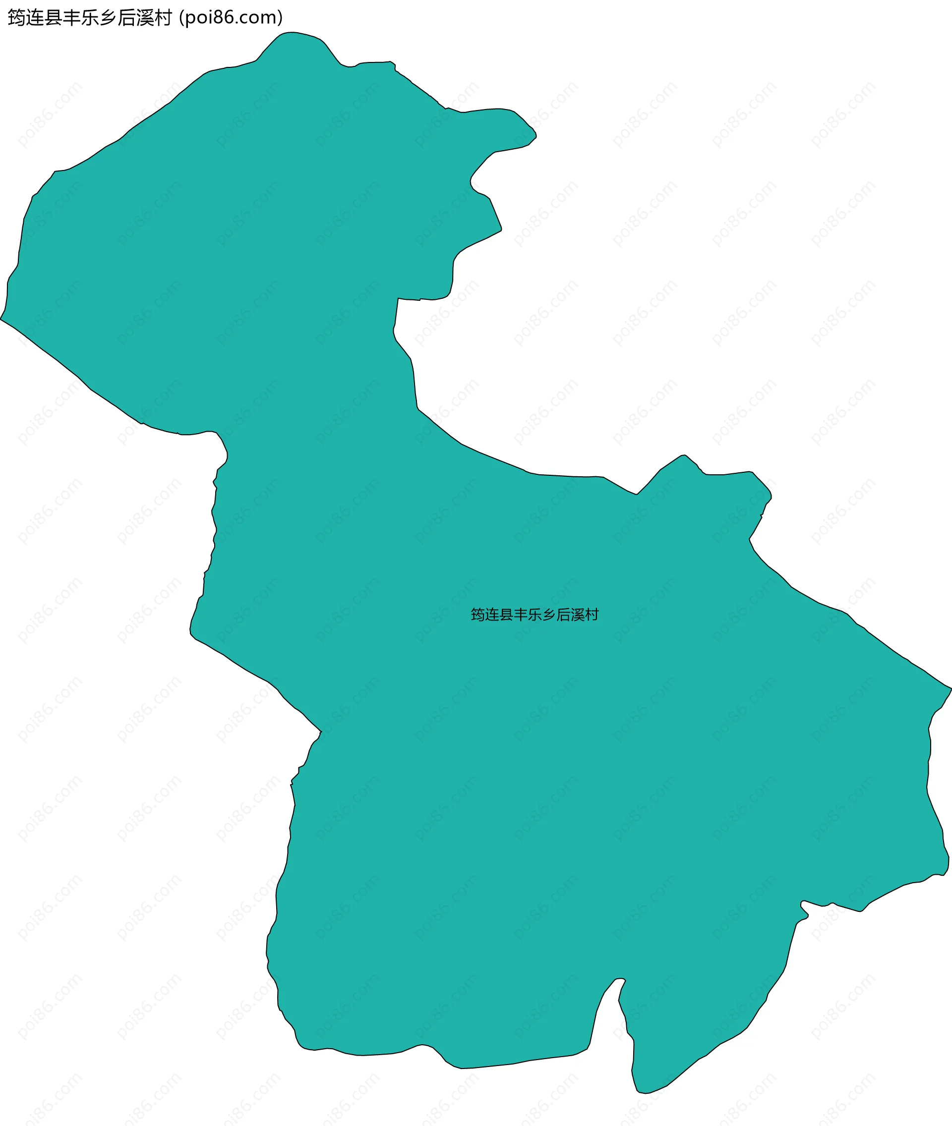 筠连县丰乐乡后溪村边界地图
