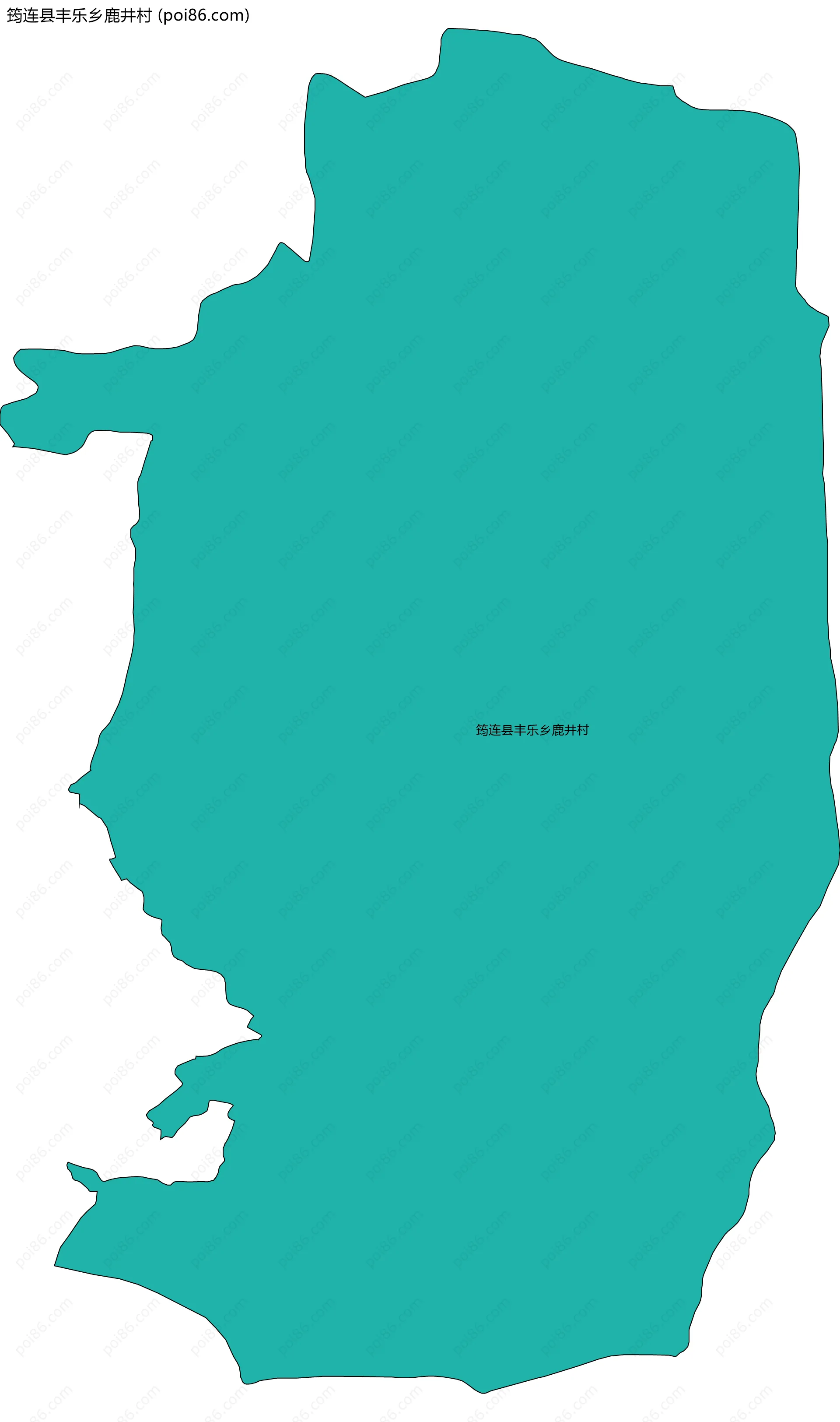 筠连县丰乐乡鹿井村边界地图