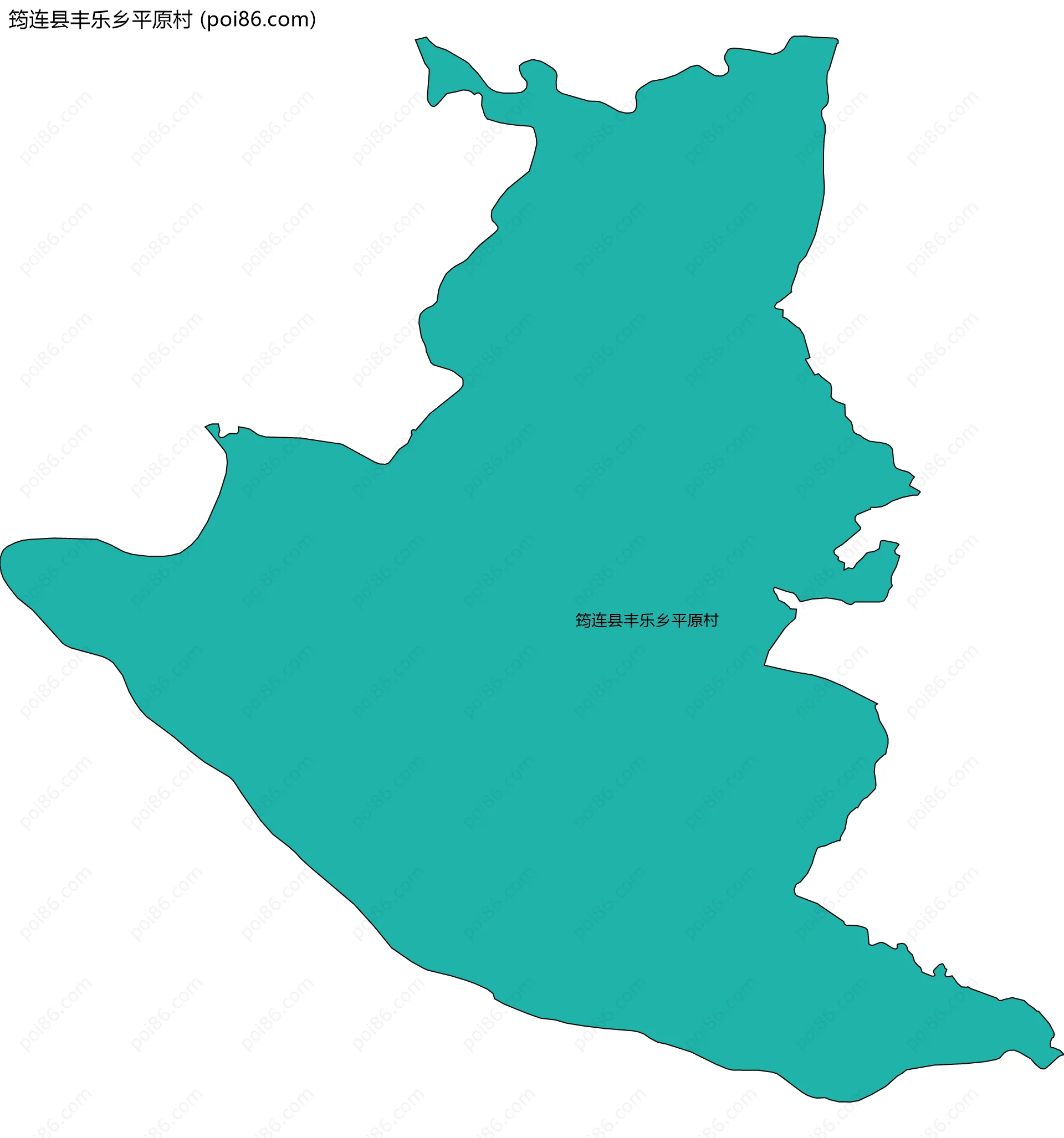 筠连县丰乐乡平原村边界地图