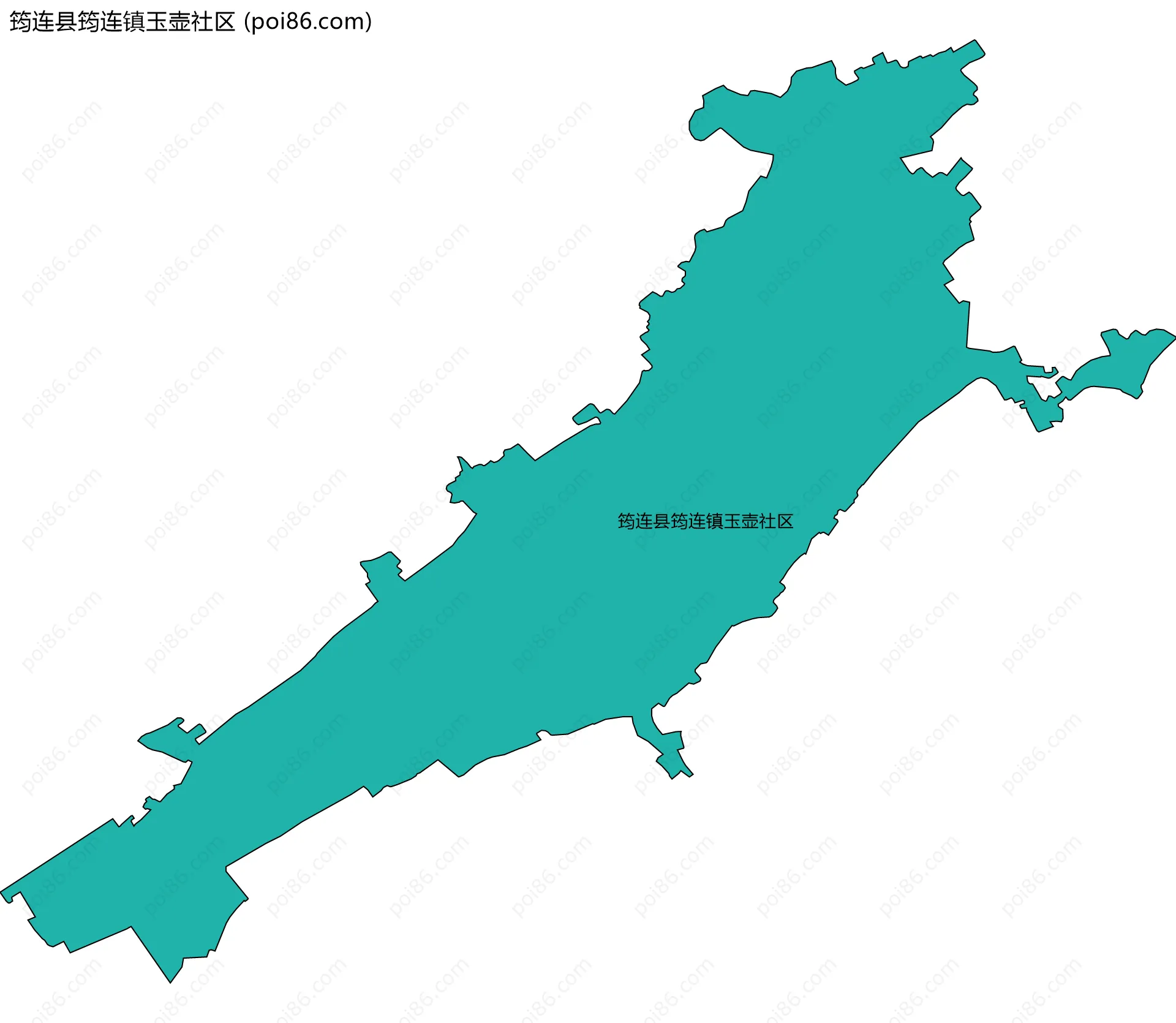 筠连县筠连镇玉壶社区边界地图