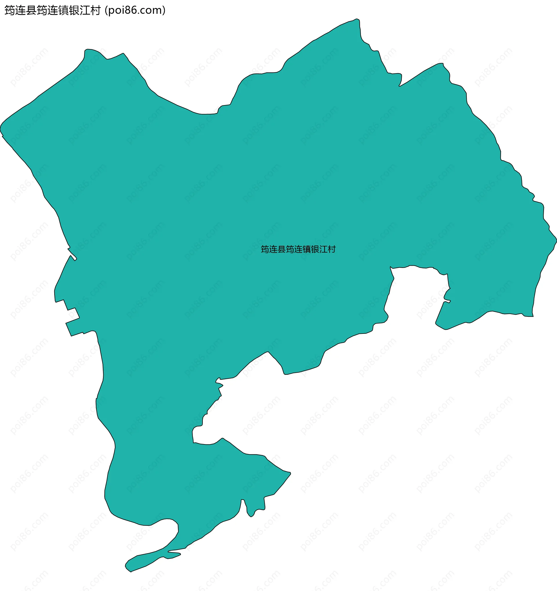 筠连县筠连镇银江村边界地图