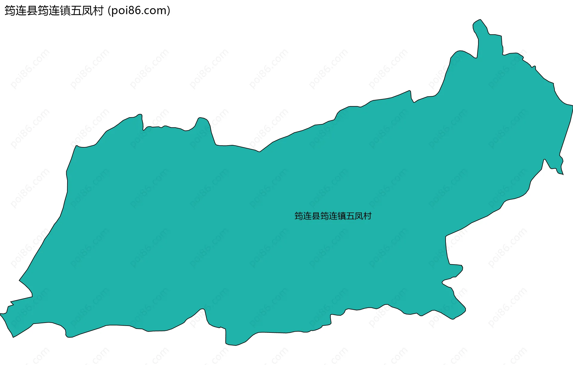 筠连县筠连镇五凤村边界地图