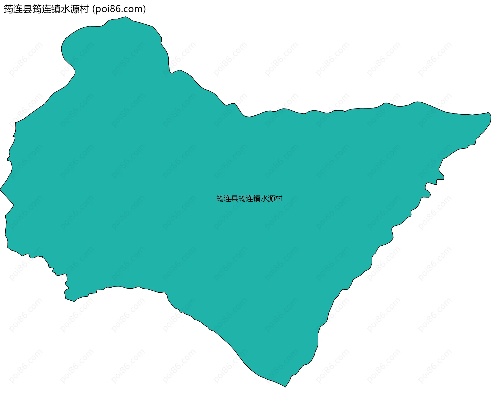 筠连县筠连镇水源村边界地图