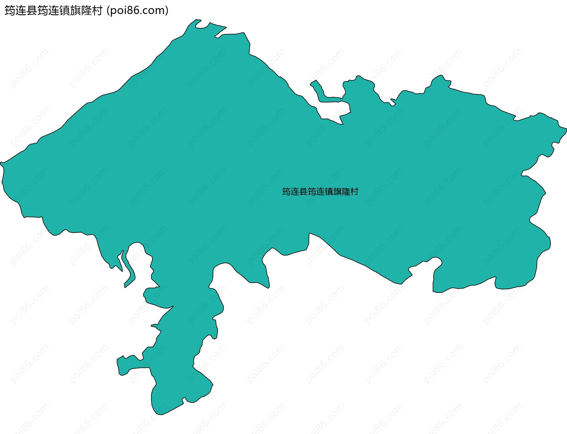 筠连县筠连镇旗隆村边界地图
