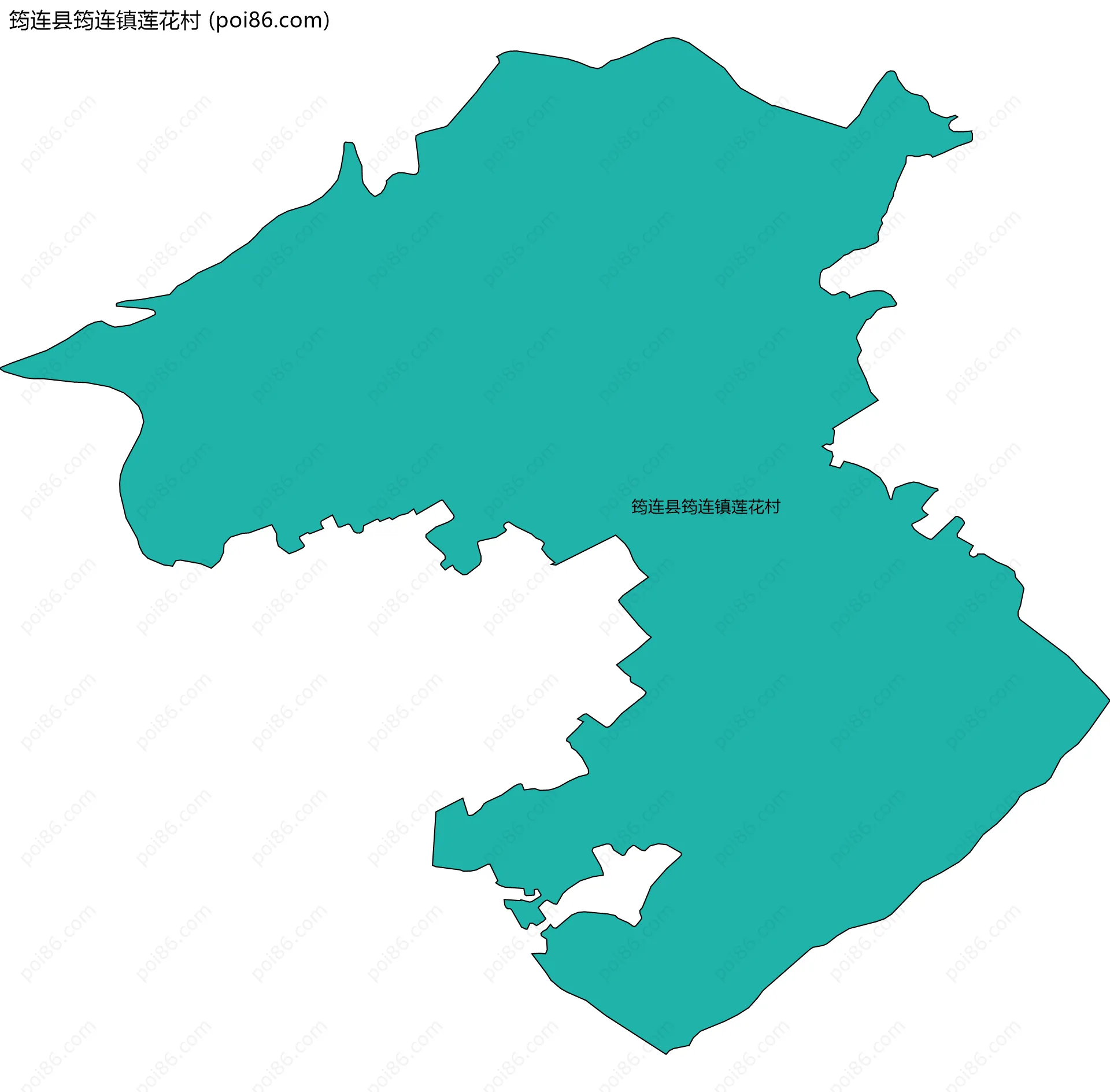 筠连县筠连镇莲花村边界地图