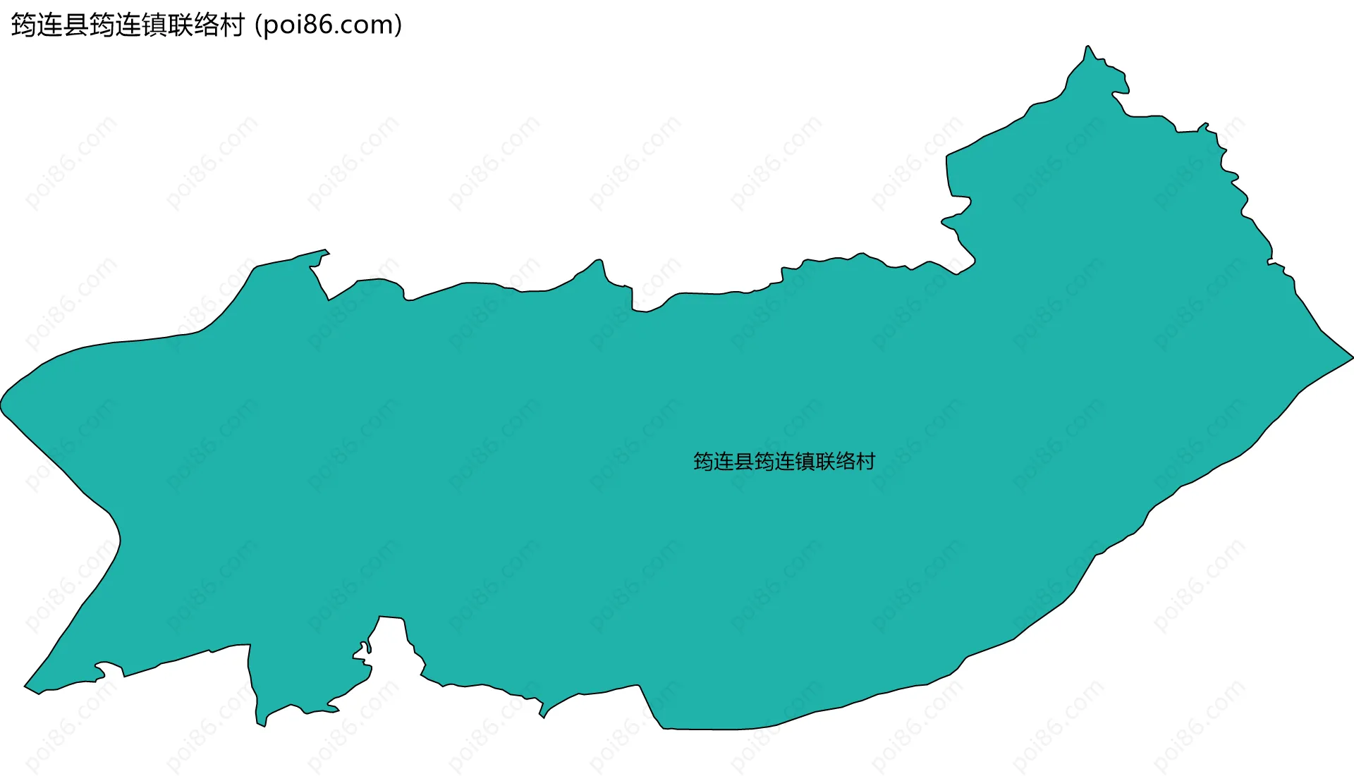 筠连县筠连镇联络村边界地图