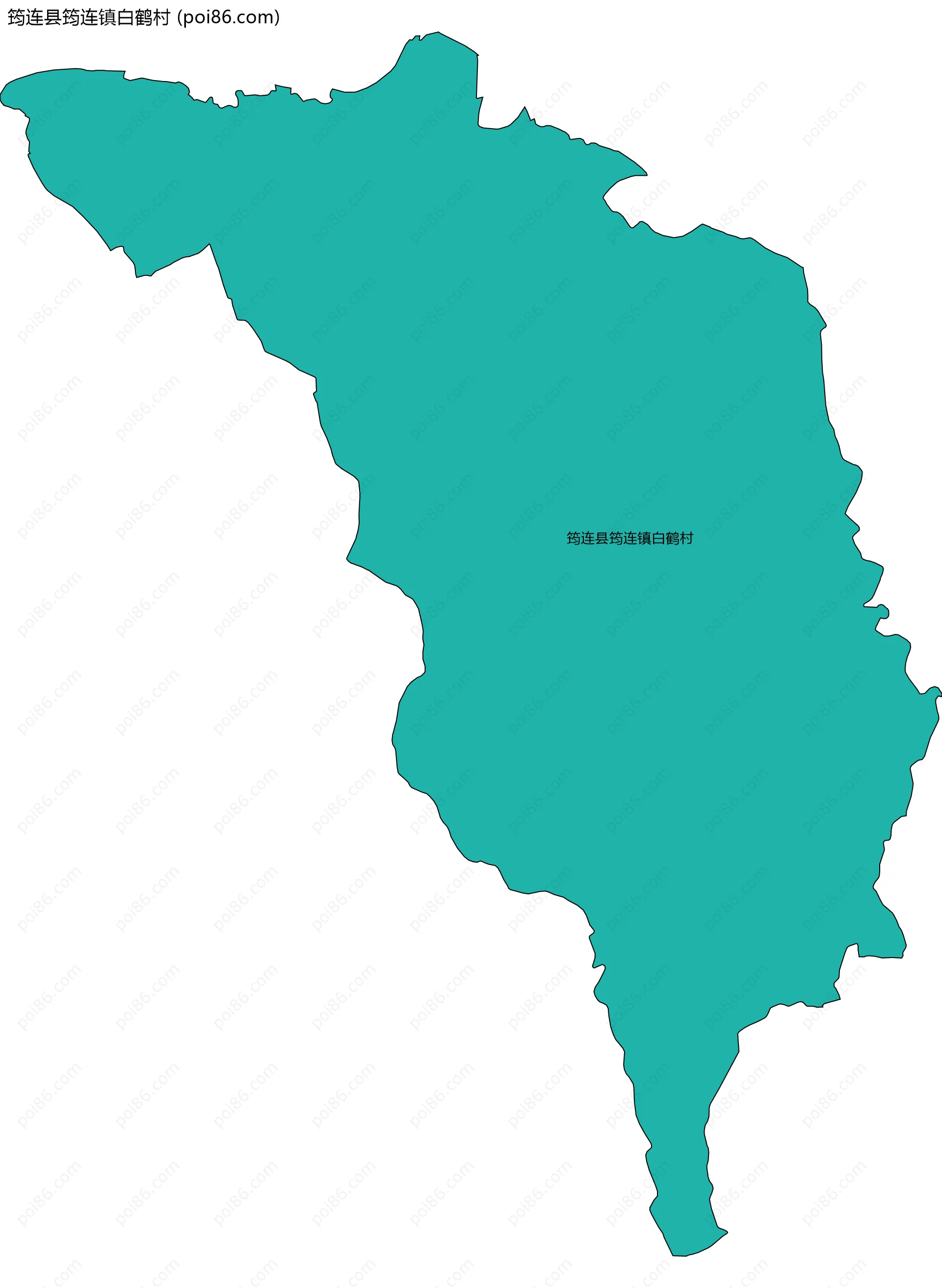 筠连县筠连镇白鹤村边界地图