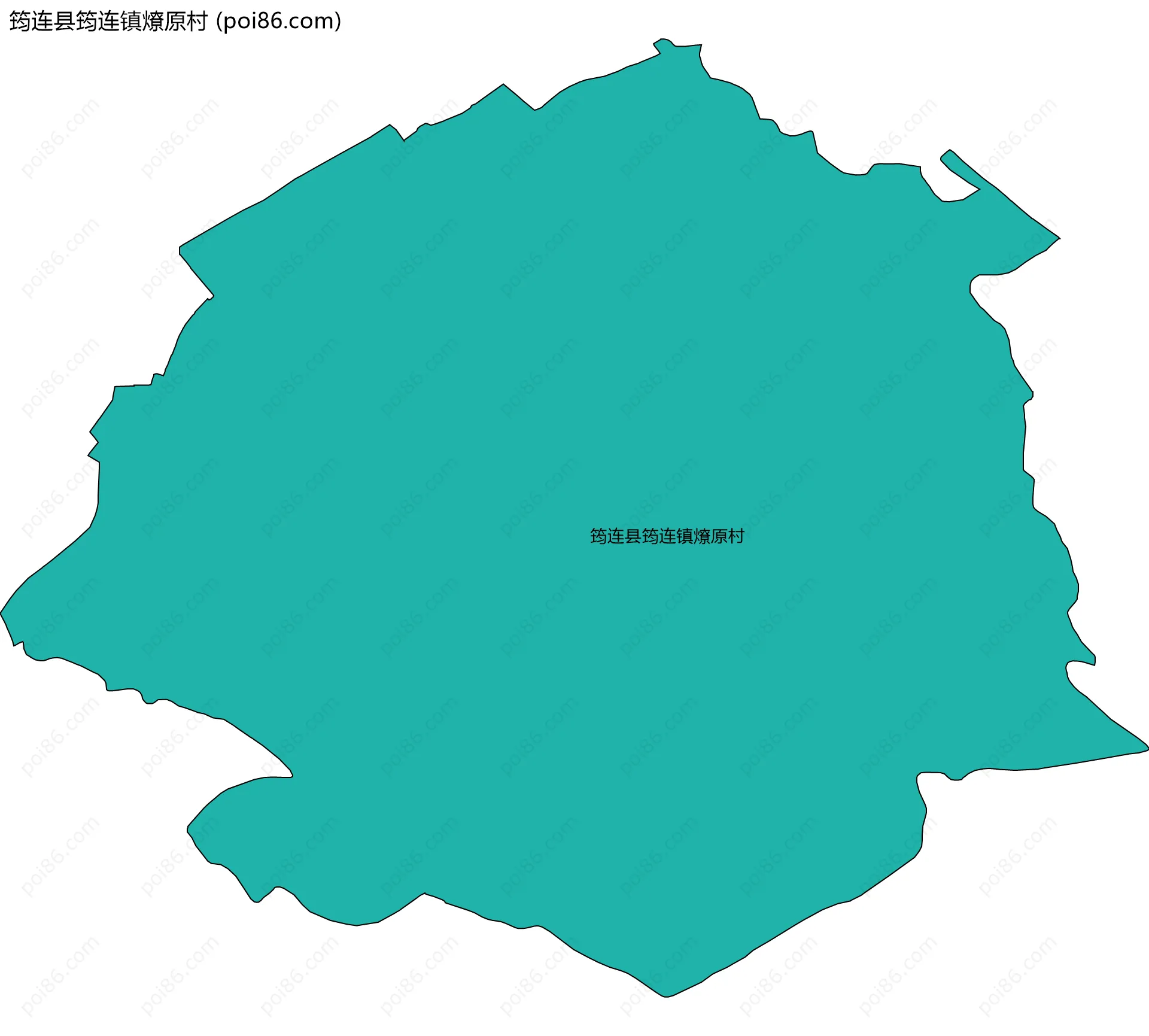 筠连县筠连镇燎原村边界地图