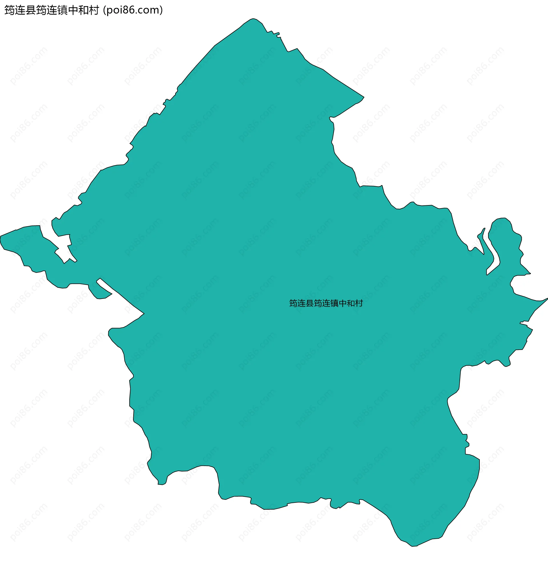 筠连县筠连镇中和村边界地图