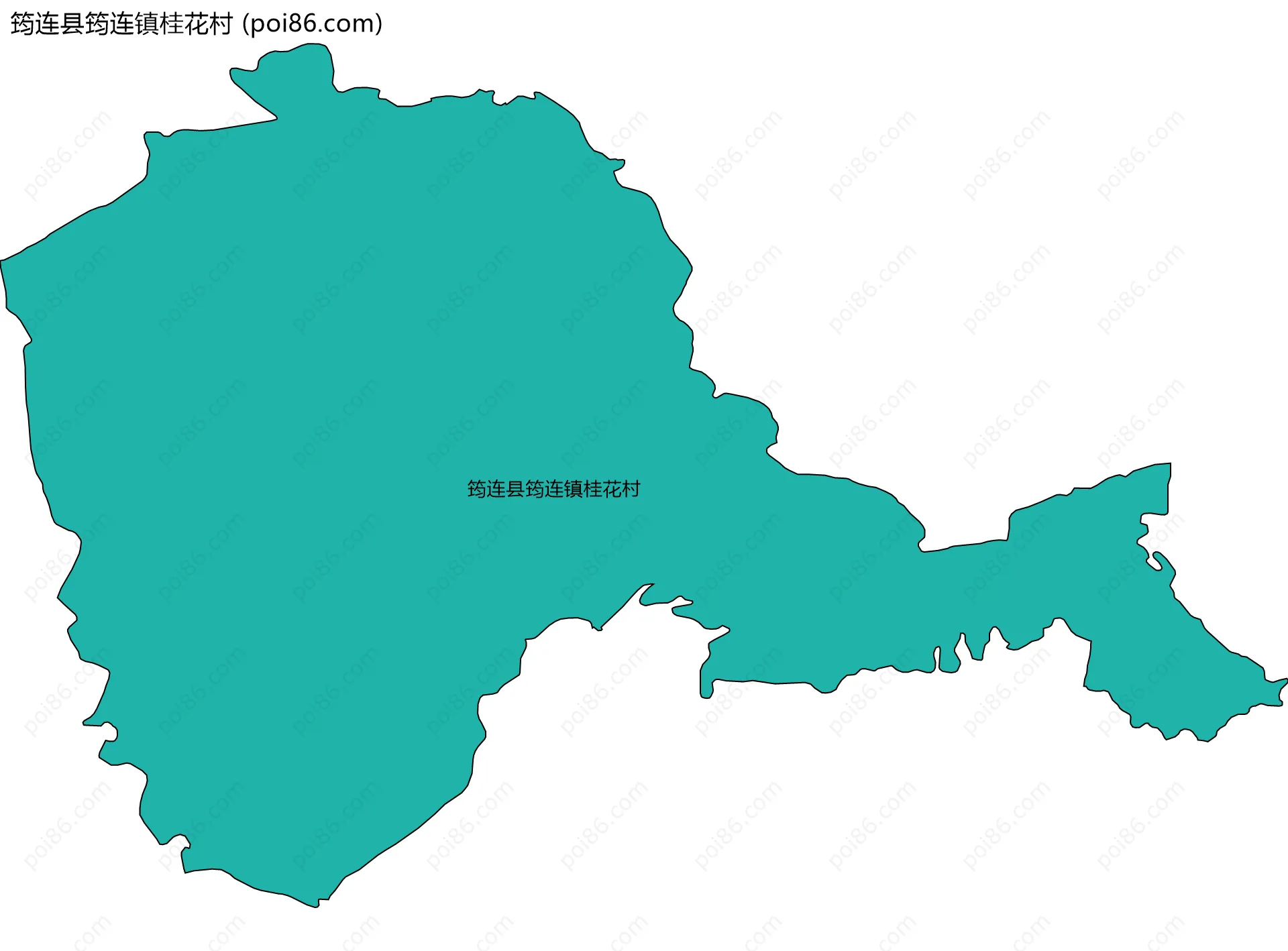 筠连县筠连镇桂花村边界地图