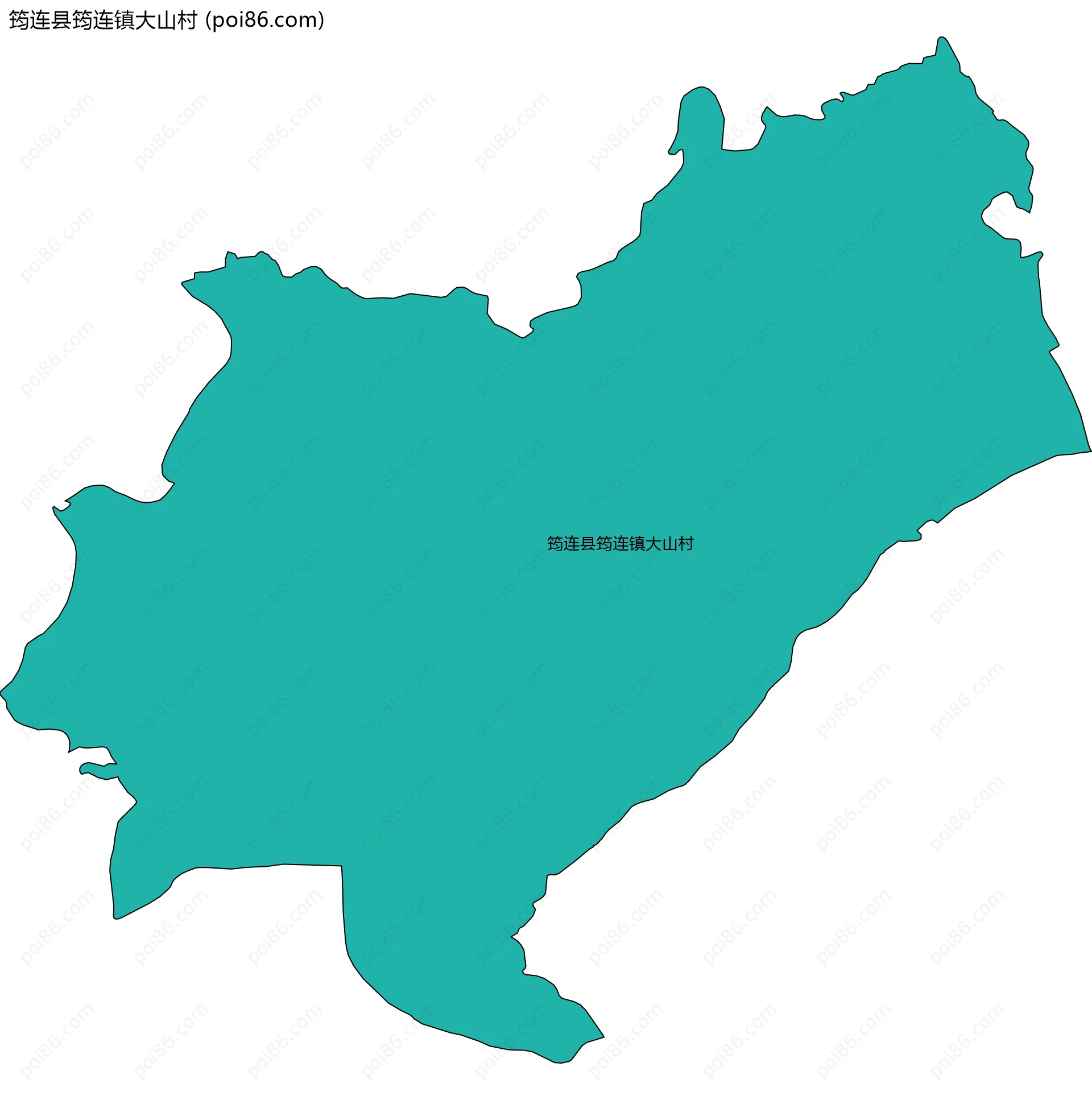 筠连县筠连镇大山村边界地图
