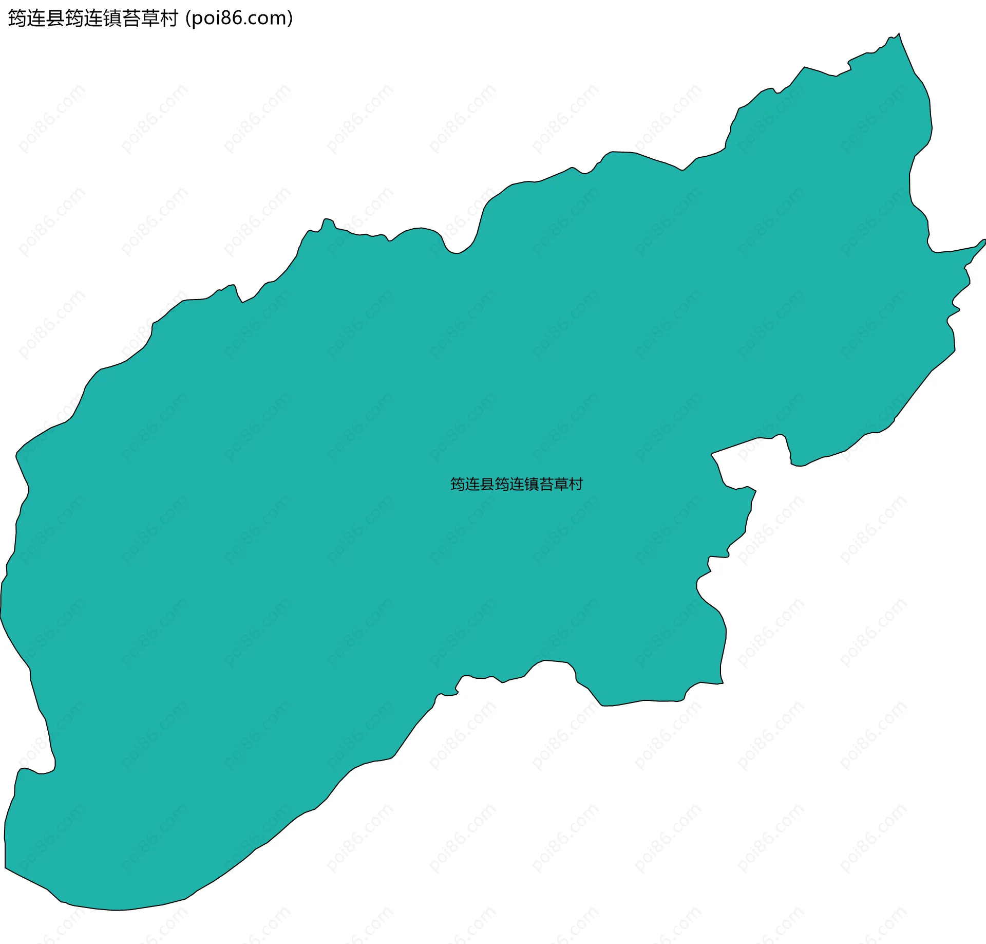 筠连县筠连镇苔草村边界地图