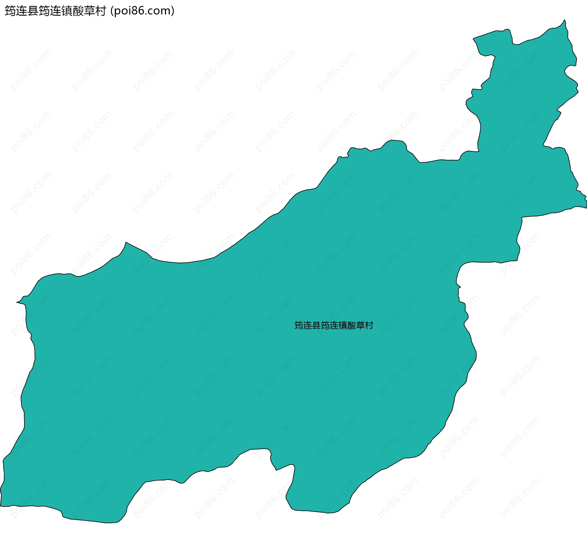 筠连县筠连镇酸草村边界地图