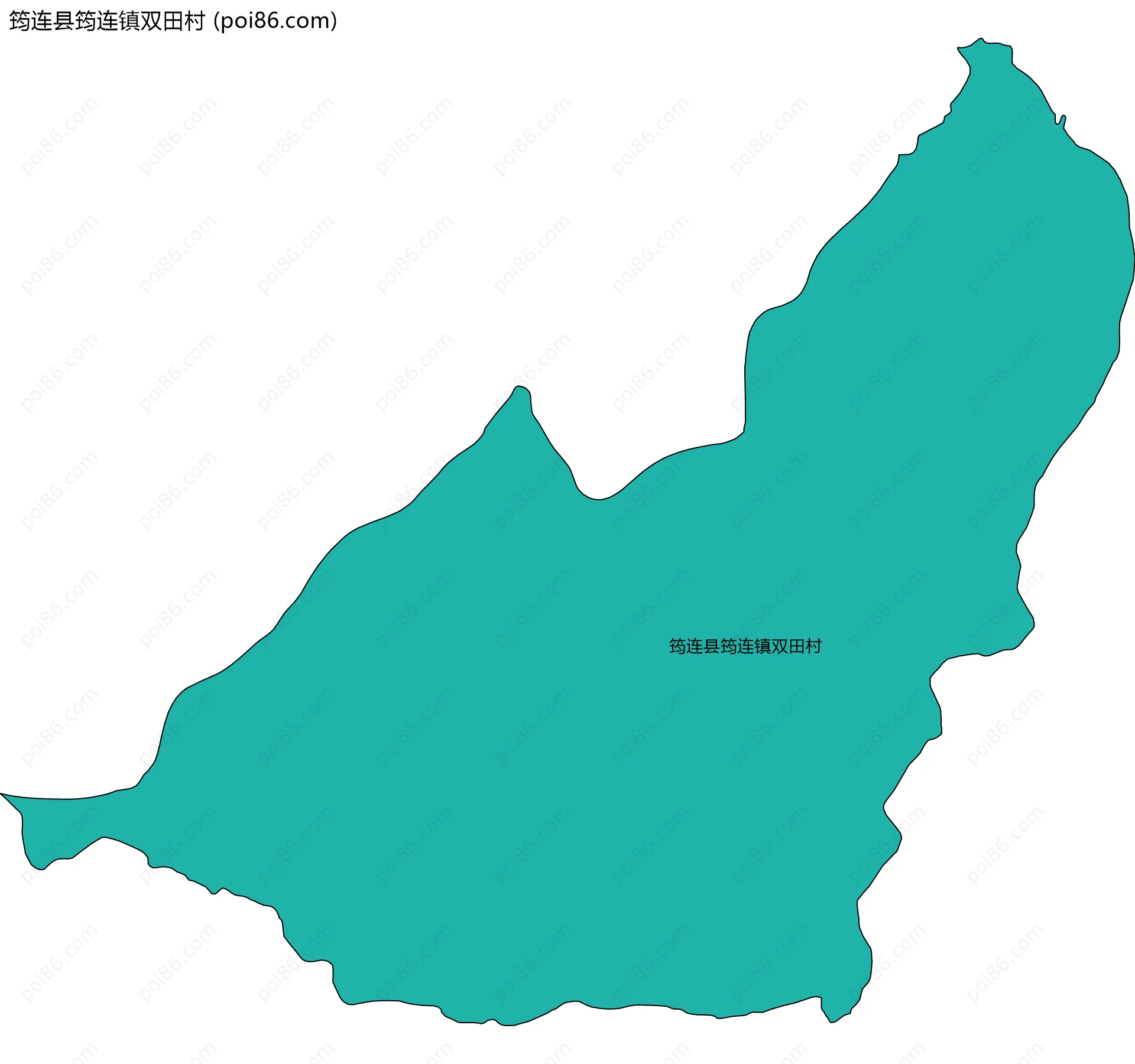 筠连县筠连镇双田村边界地图