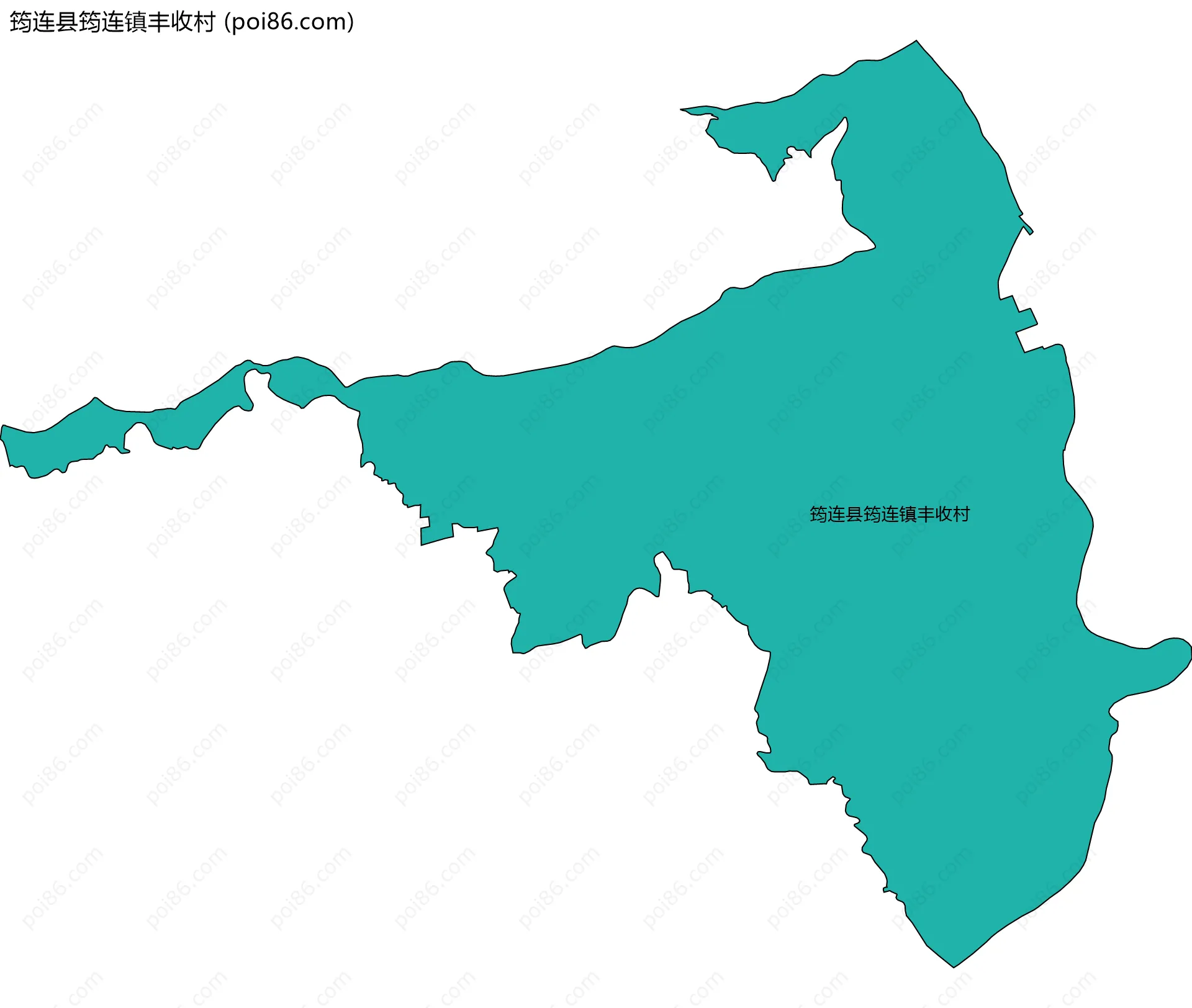 筠连县筠连镇丰收村边界地图