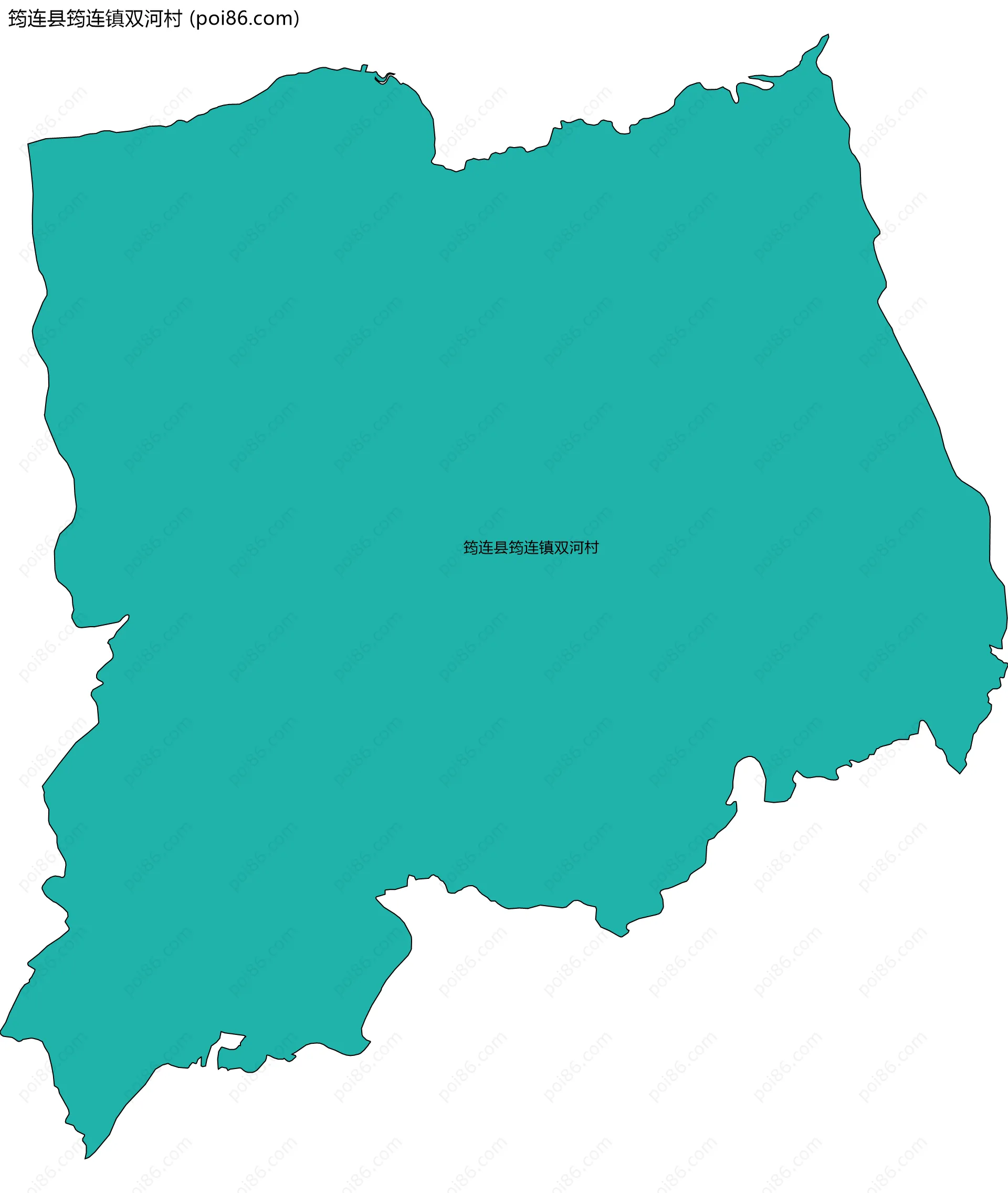 筠连县筠连镇双河村边界地图