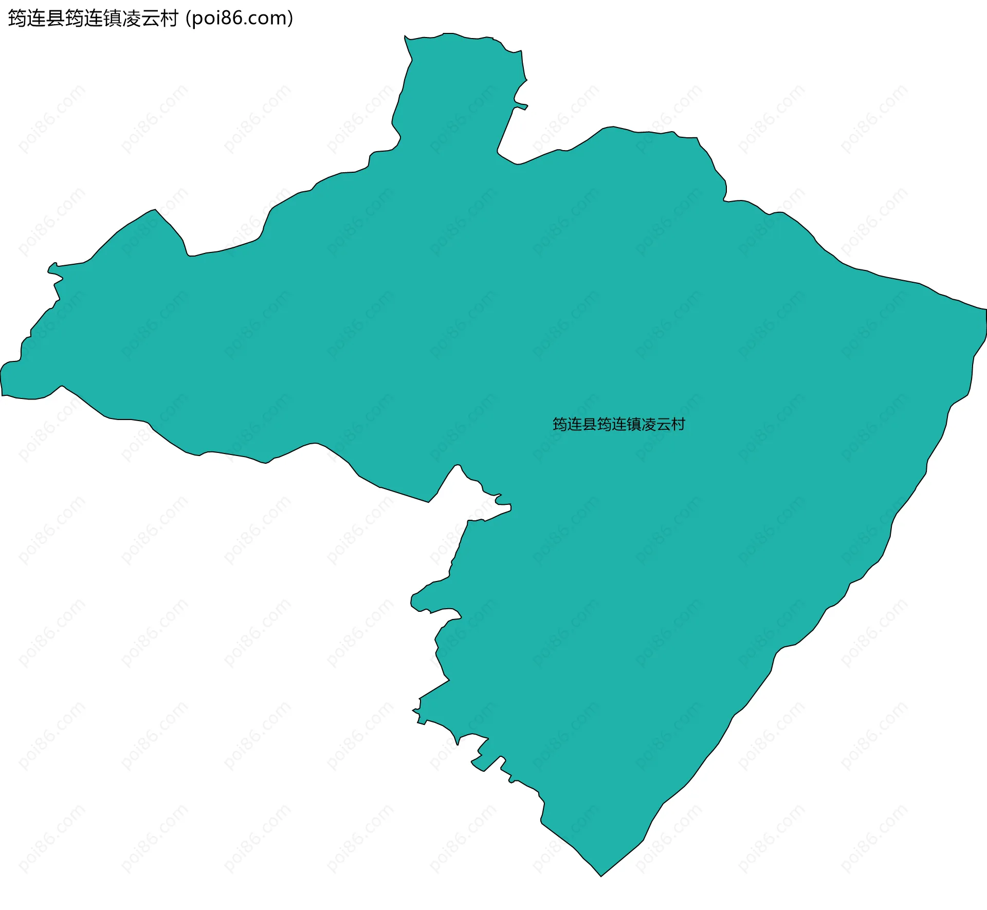 筠连县筠连镇凌云村边界地图