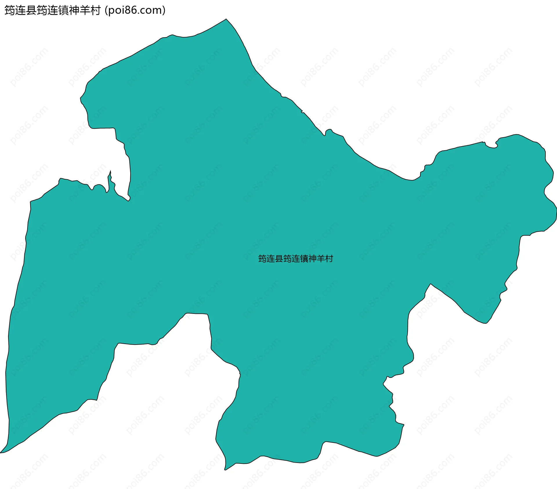 筠连县筠连镇神羊村边界地图