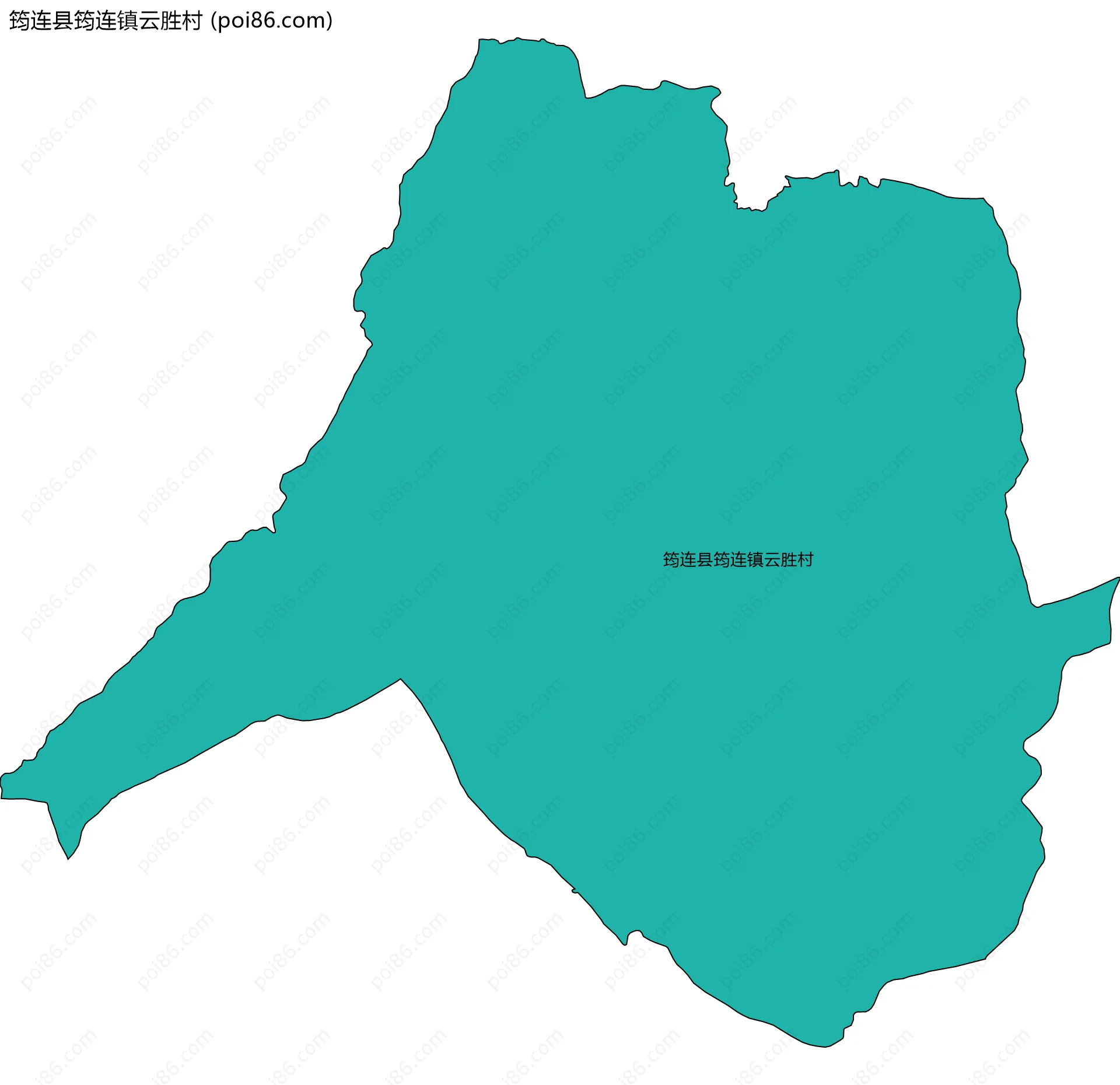 筠连县筠连镇云胜村边界地图