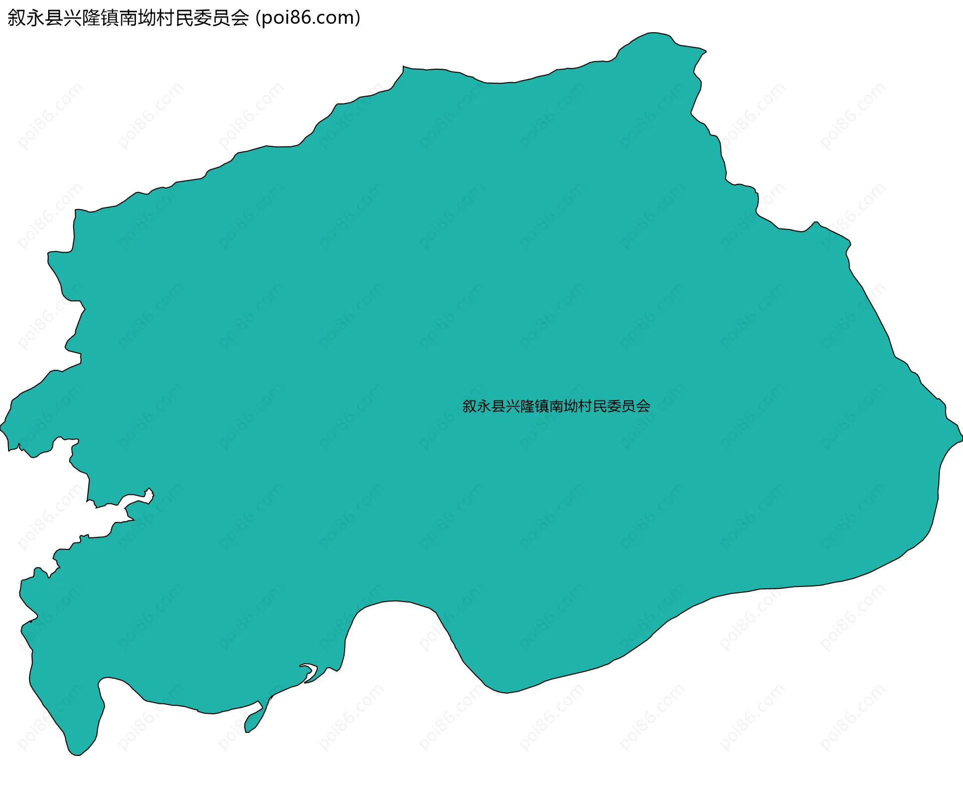 叙永县兴隆镇南坳村民委员会边界地图