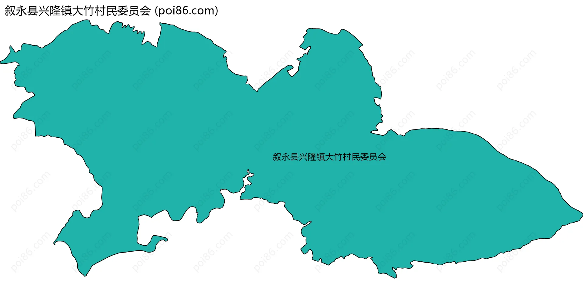 叙永县兴隆镇大竹村民委员会边界地图