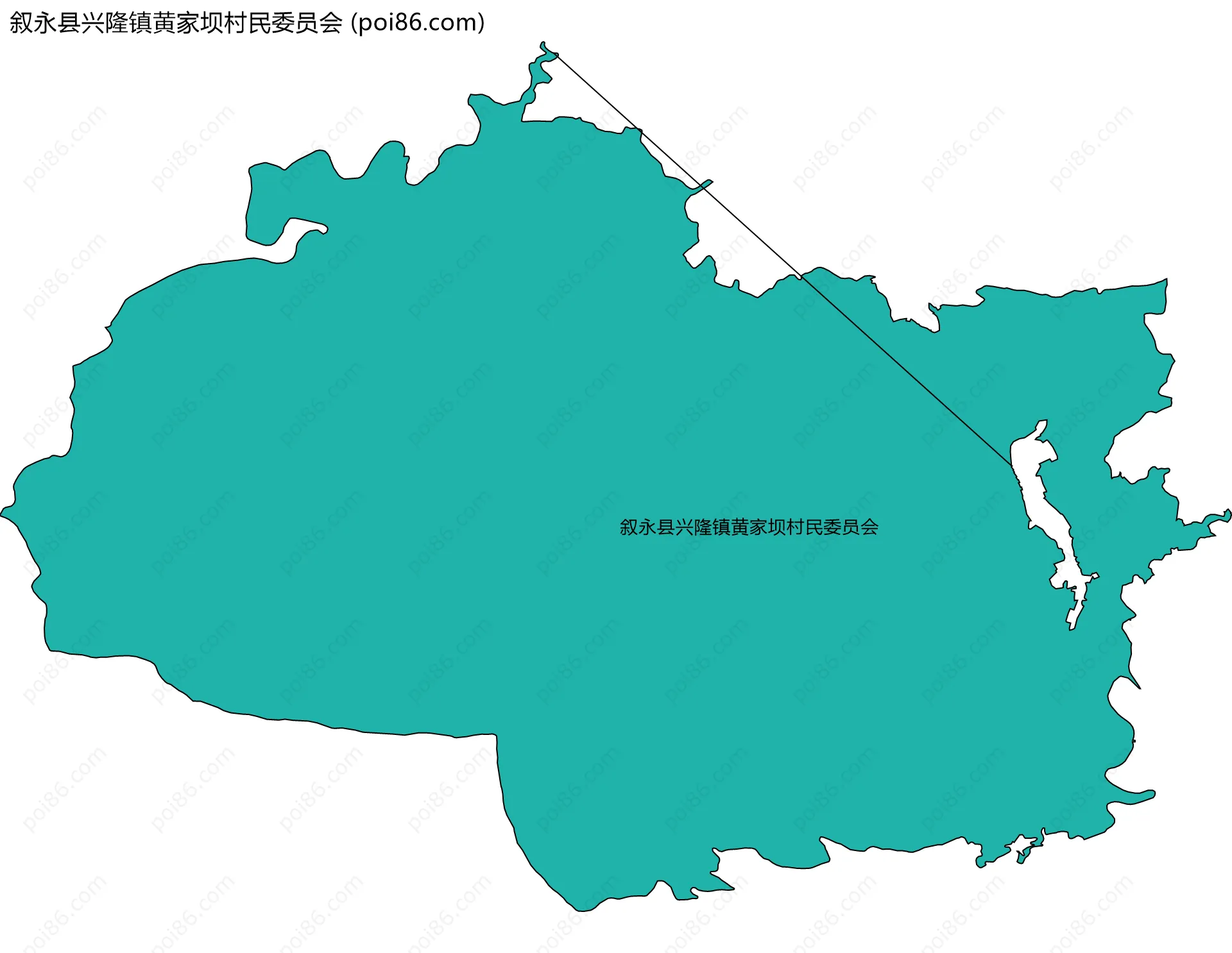 叙永县兴隆镇黄家坝村民委员会边界地图