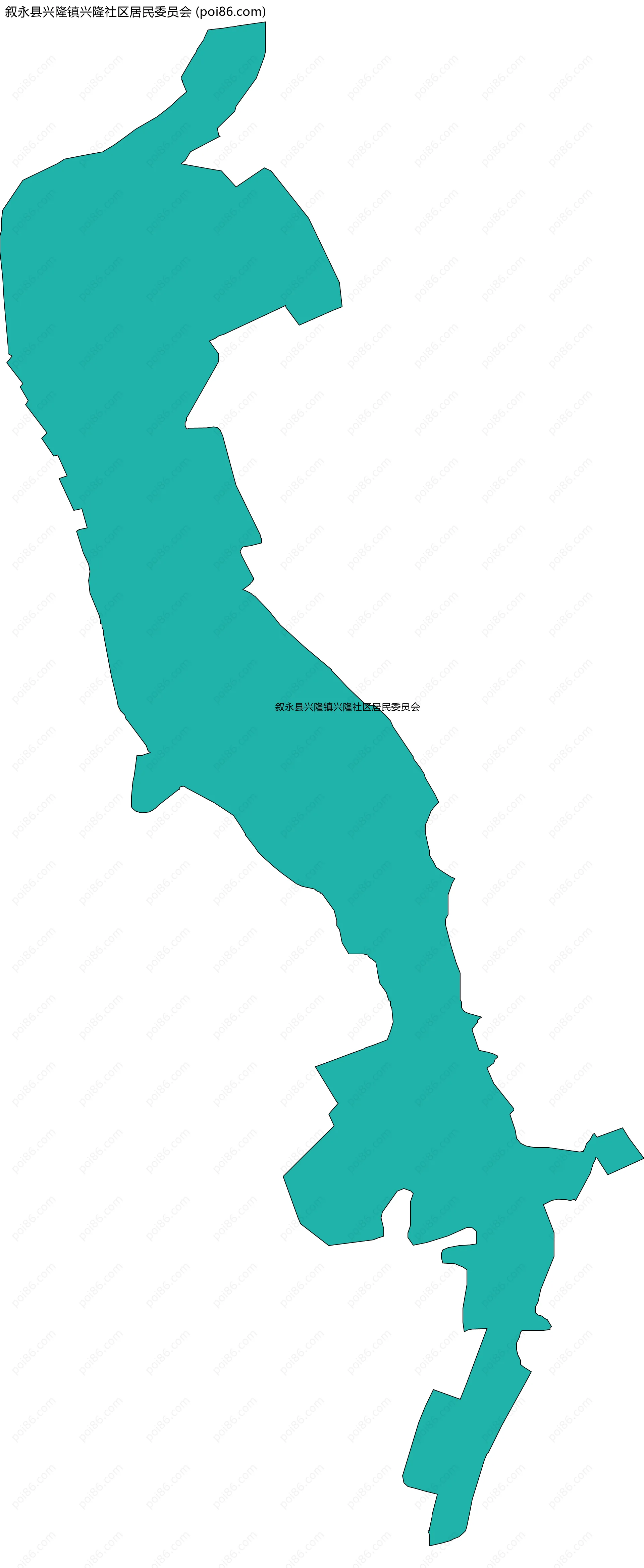 叙永县兴隆镇兴隆社区居民委员会边界地图