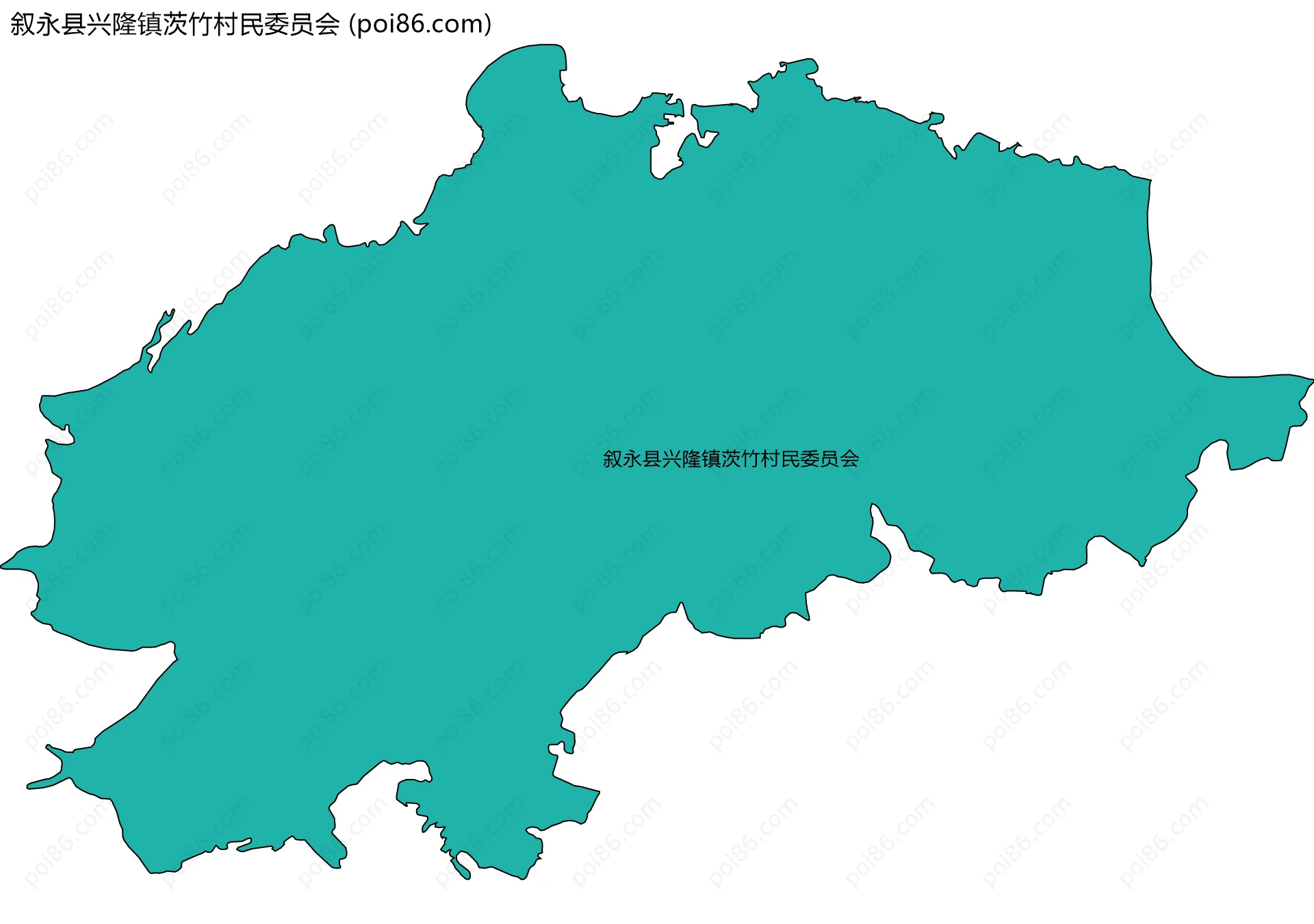 叙永县兴隆镇茨竹村民委员会边界地图