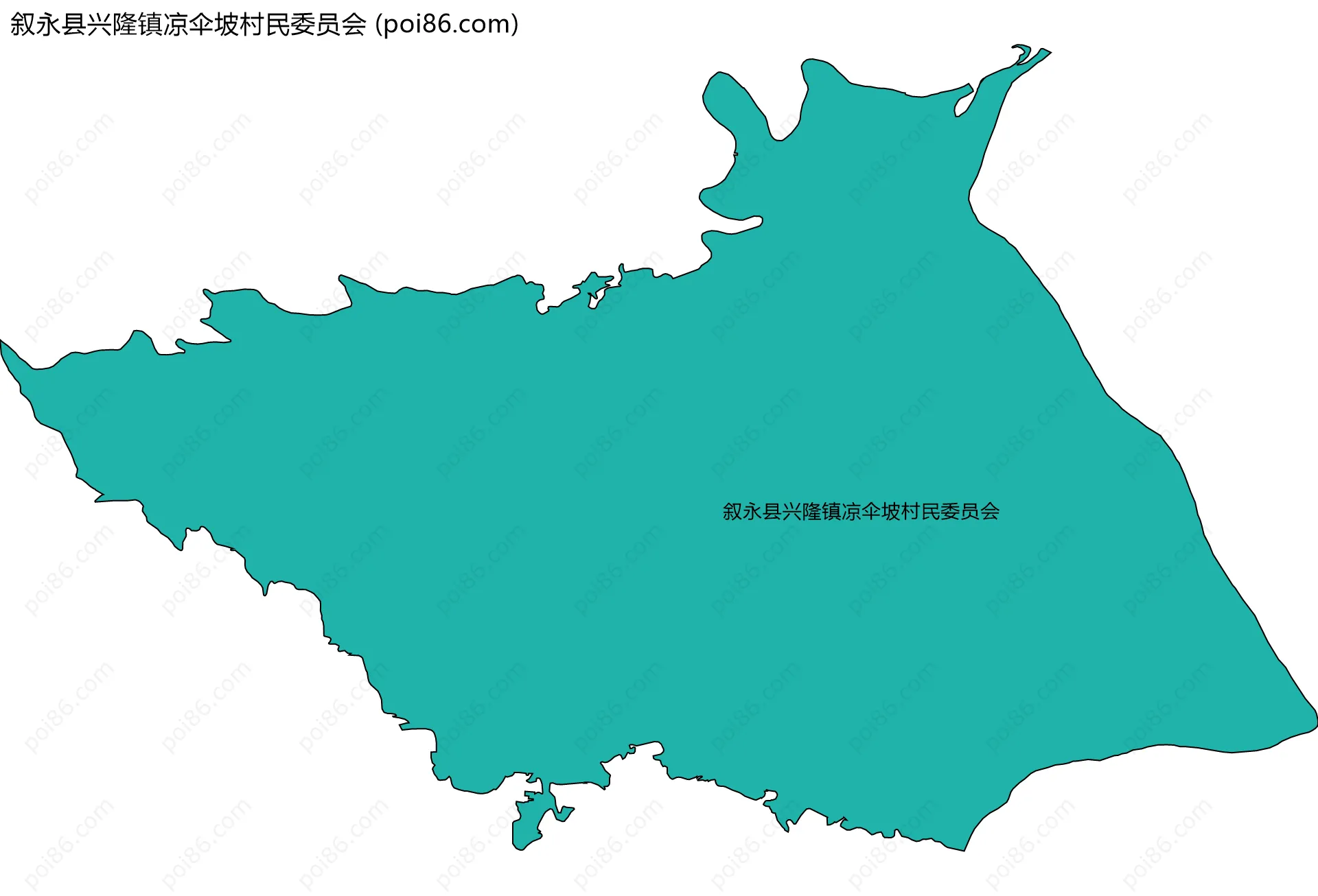叙永县兴隆镇凉伞坡村民委员会边界地图