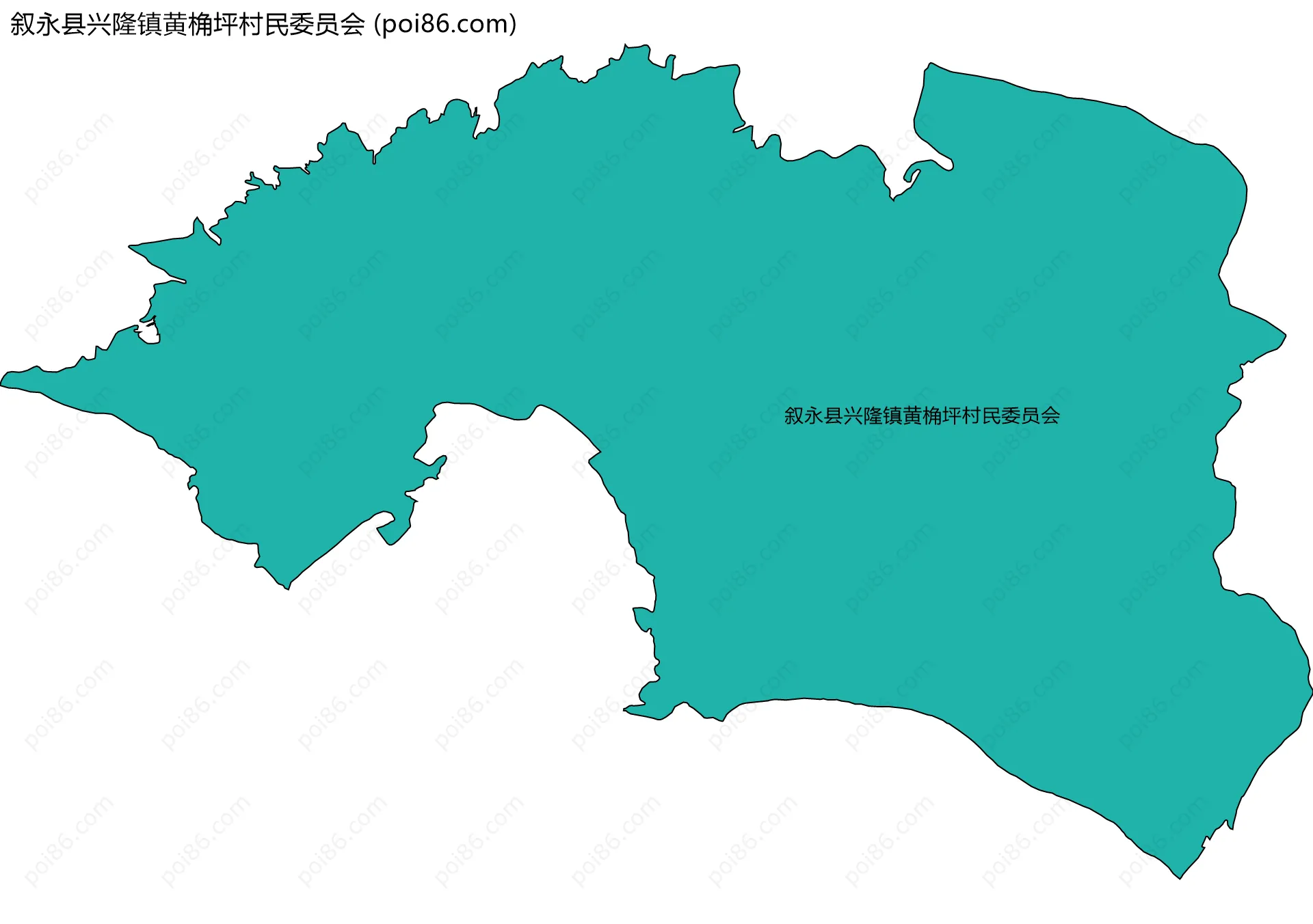 叙永县兴隆镇黄桷坪村民委员会边界地图