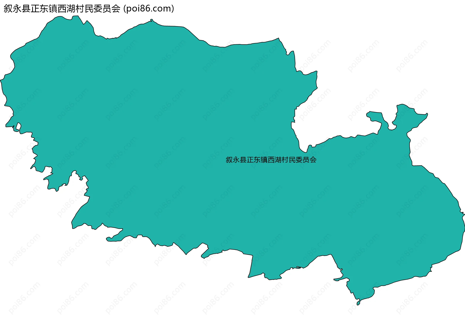 叙永县正东镇西湖村民委员会边界地图