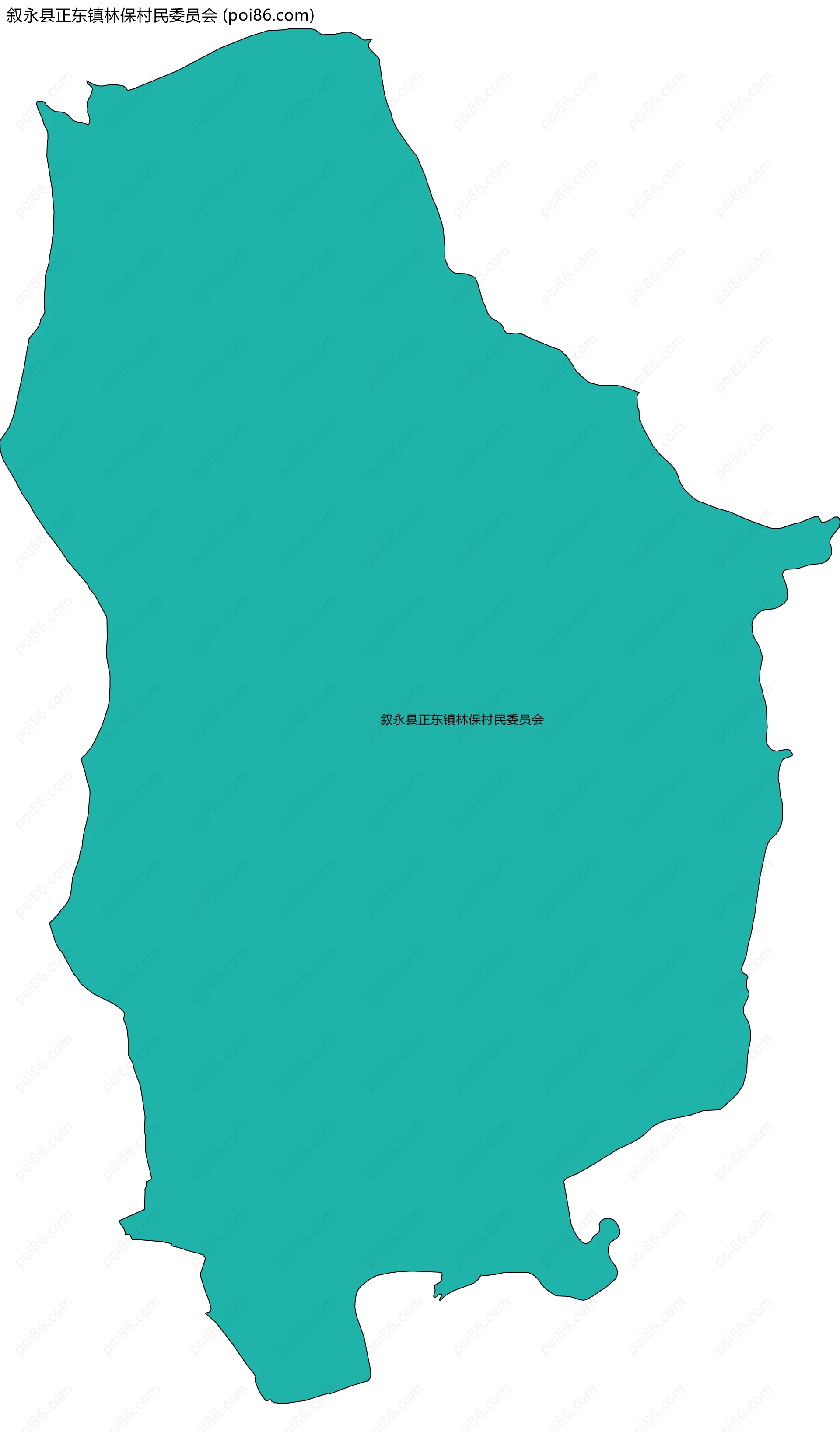 叙永县正东镇林保村民委员会边界地图