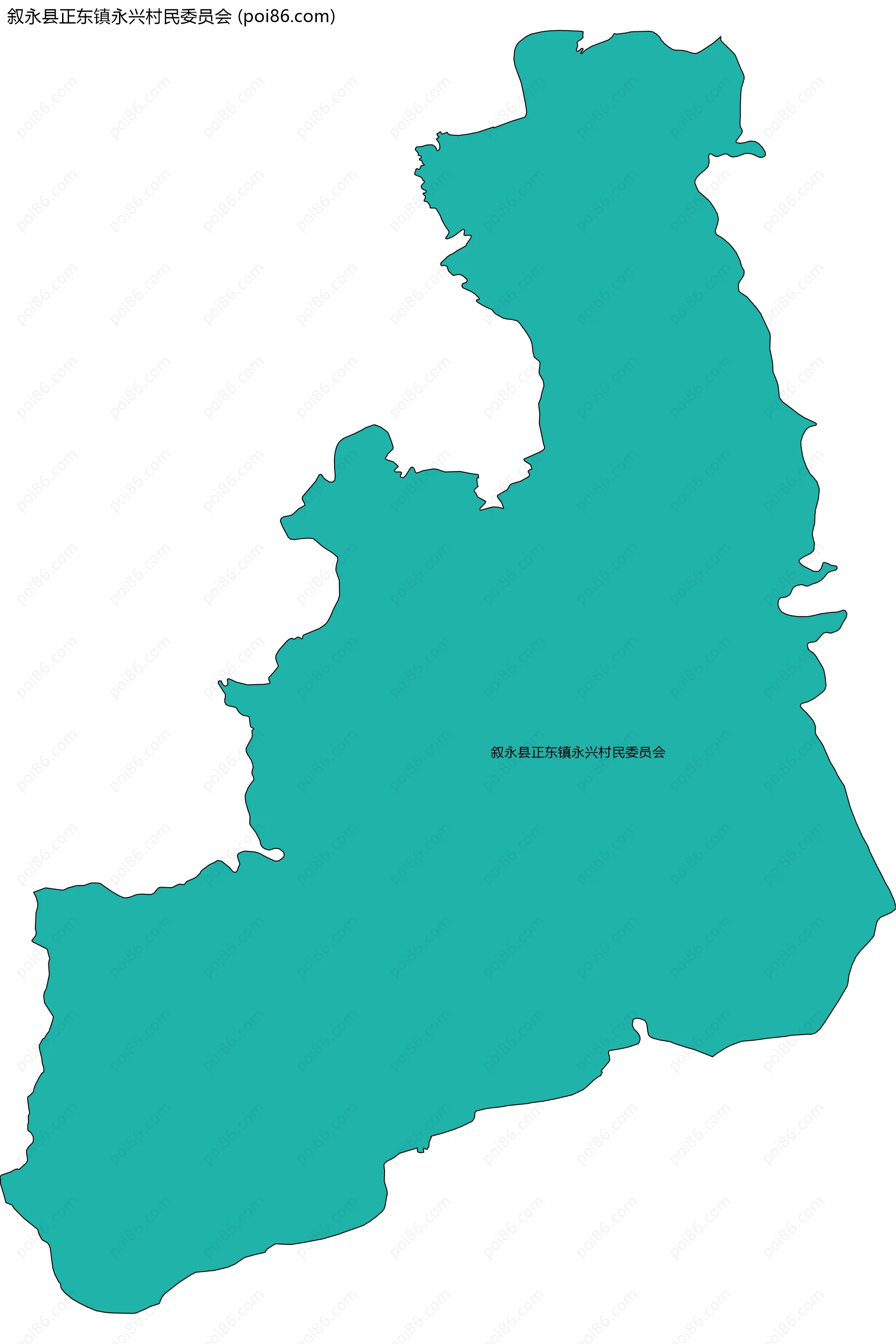 叙永县正东镇永兴村民委员会边界地图